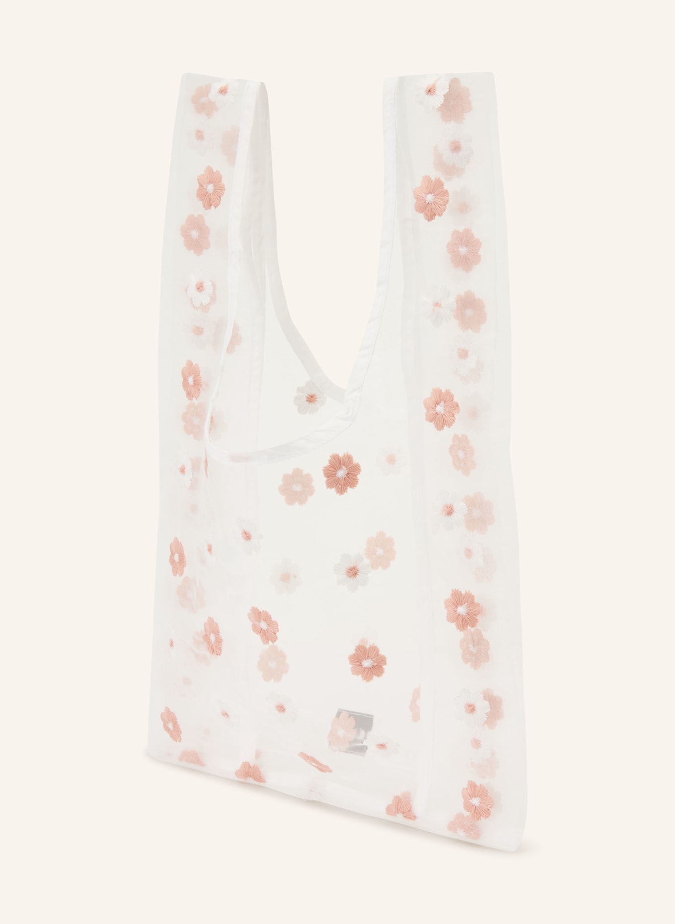 NÚNOO Handtasche BELINDA SMALL: WEISS / ROSÉ