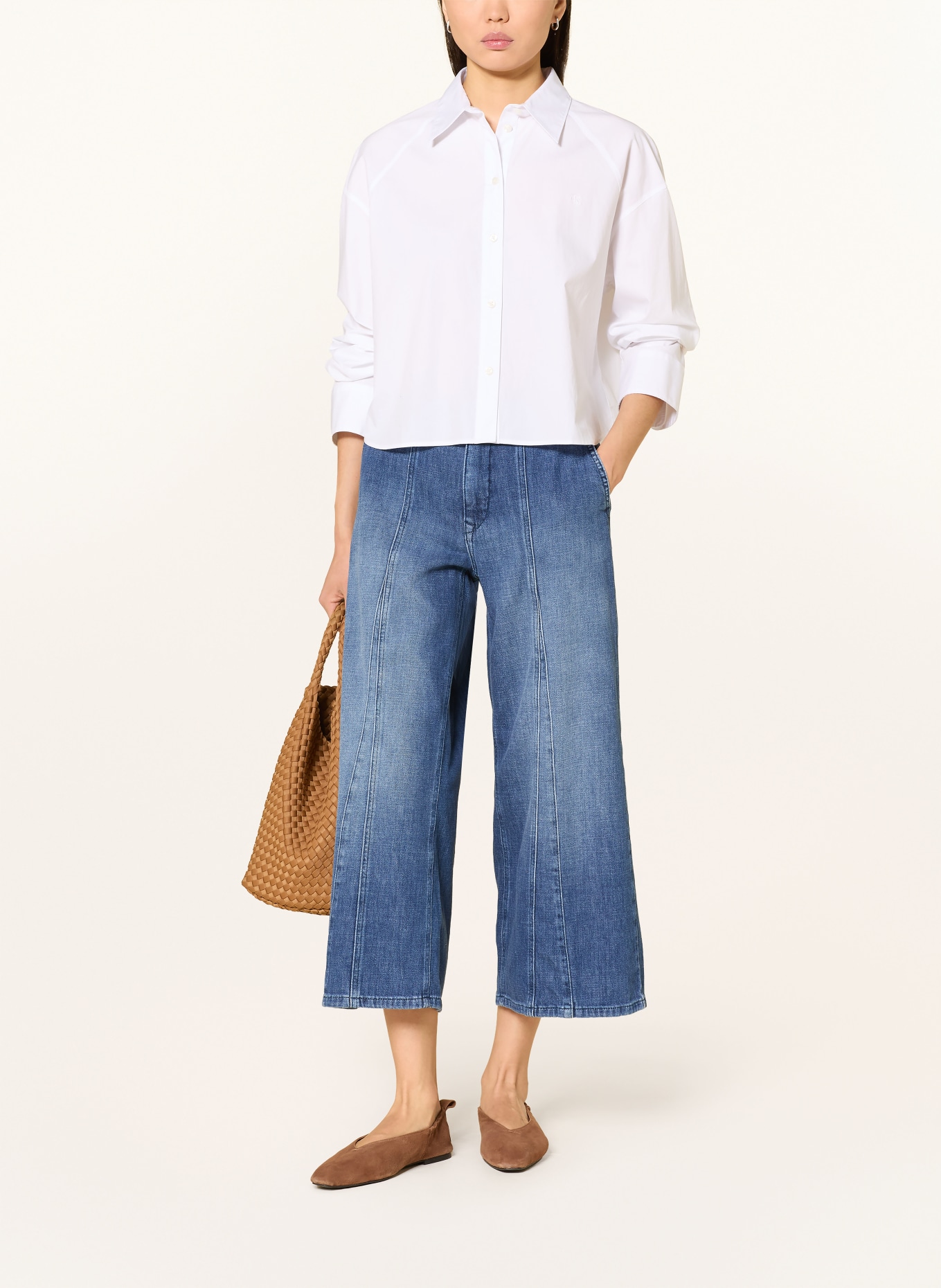MAC JUNA denim culottes: BLUE