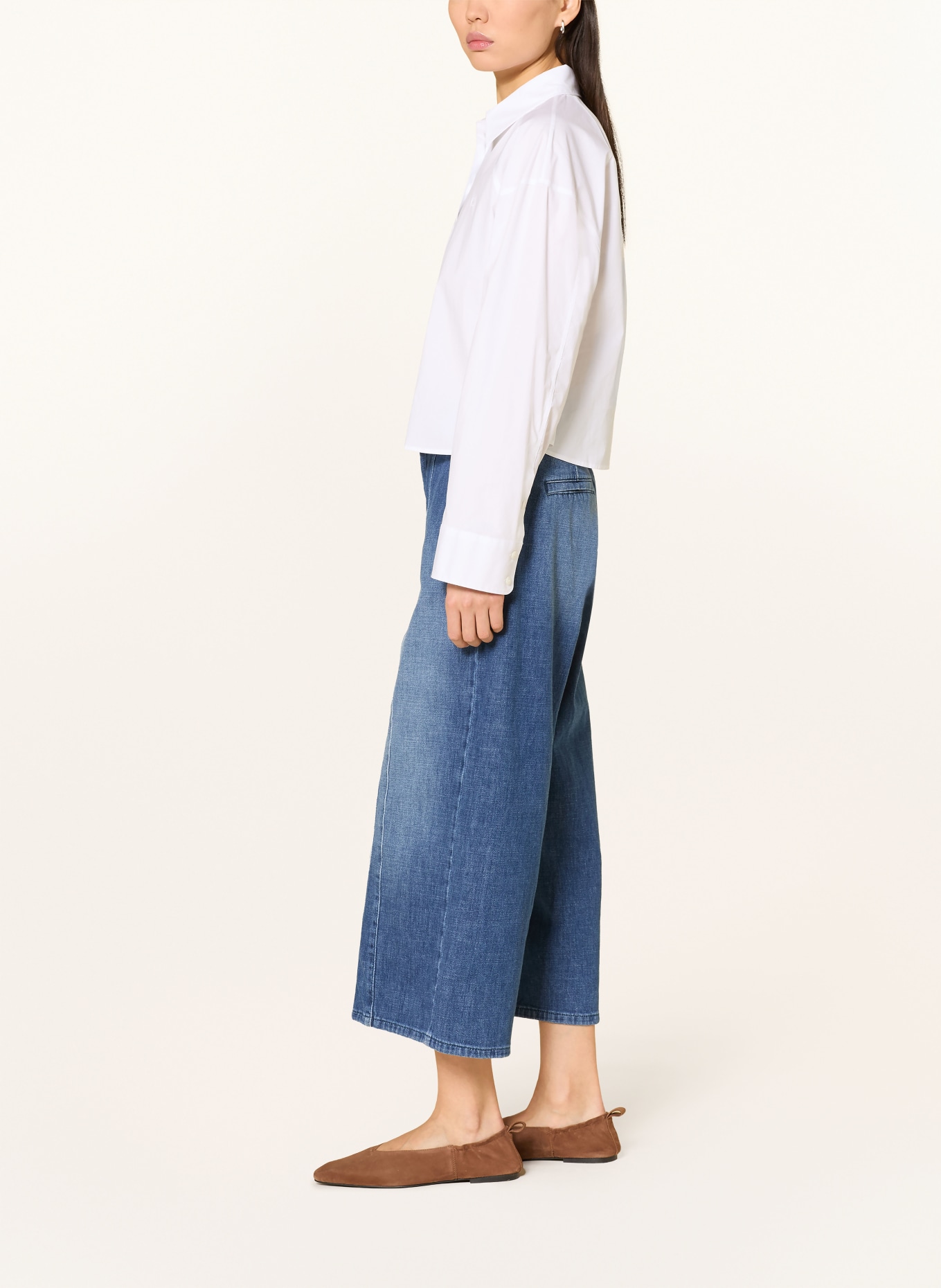 MAC JUNA denim culottes: BLUE