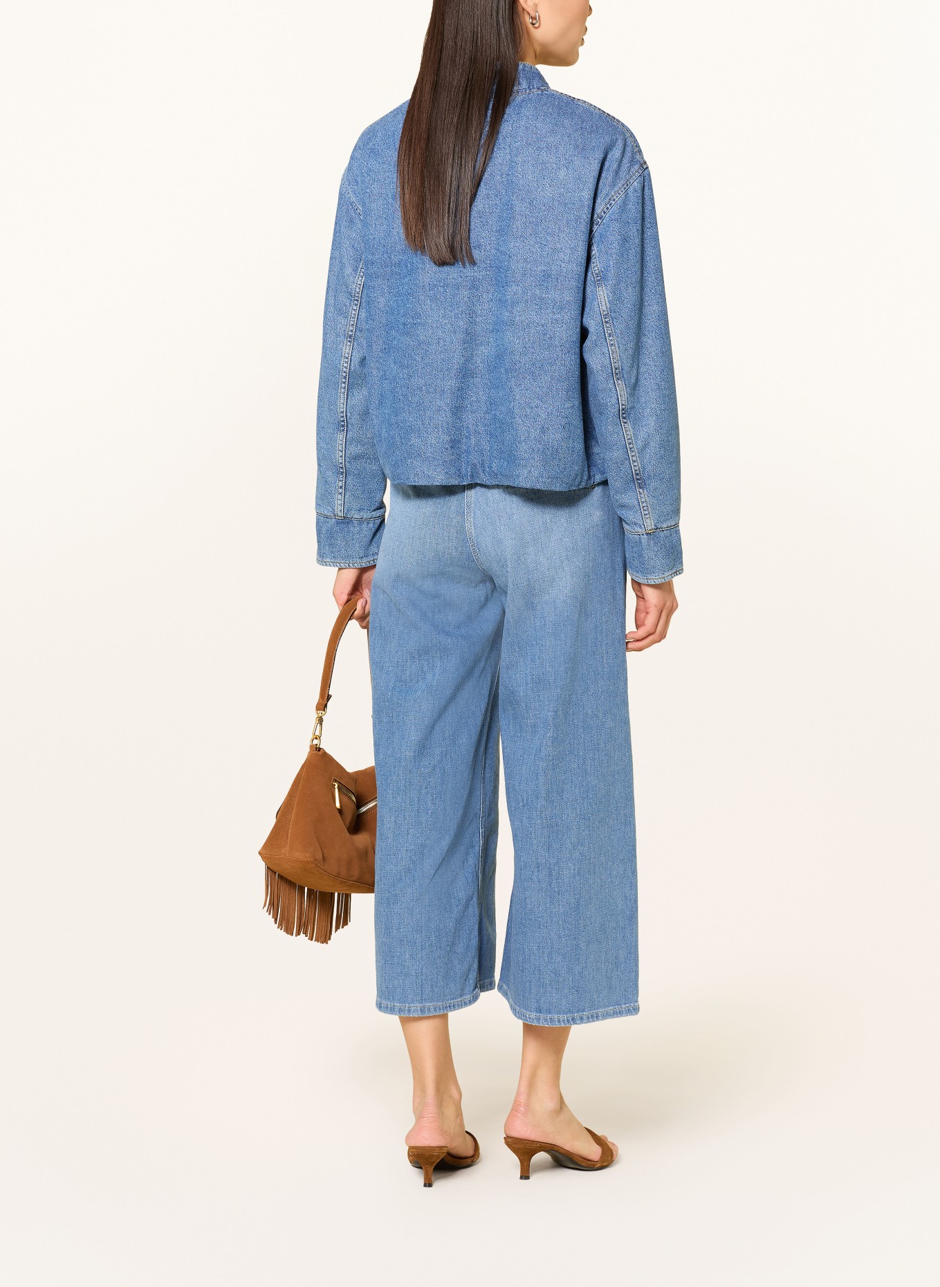 MAC JUNA denim culottes: LIGHT BLUE