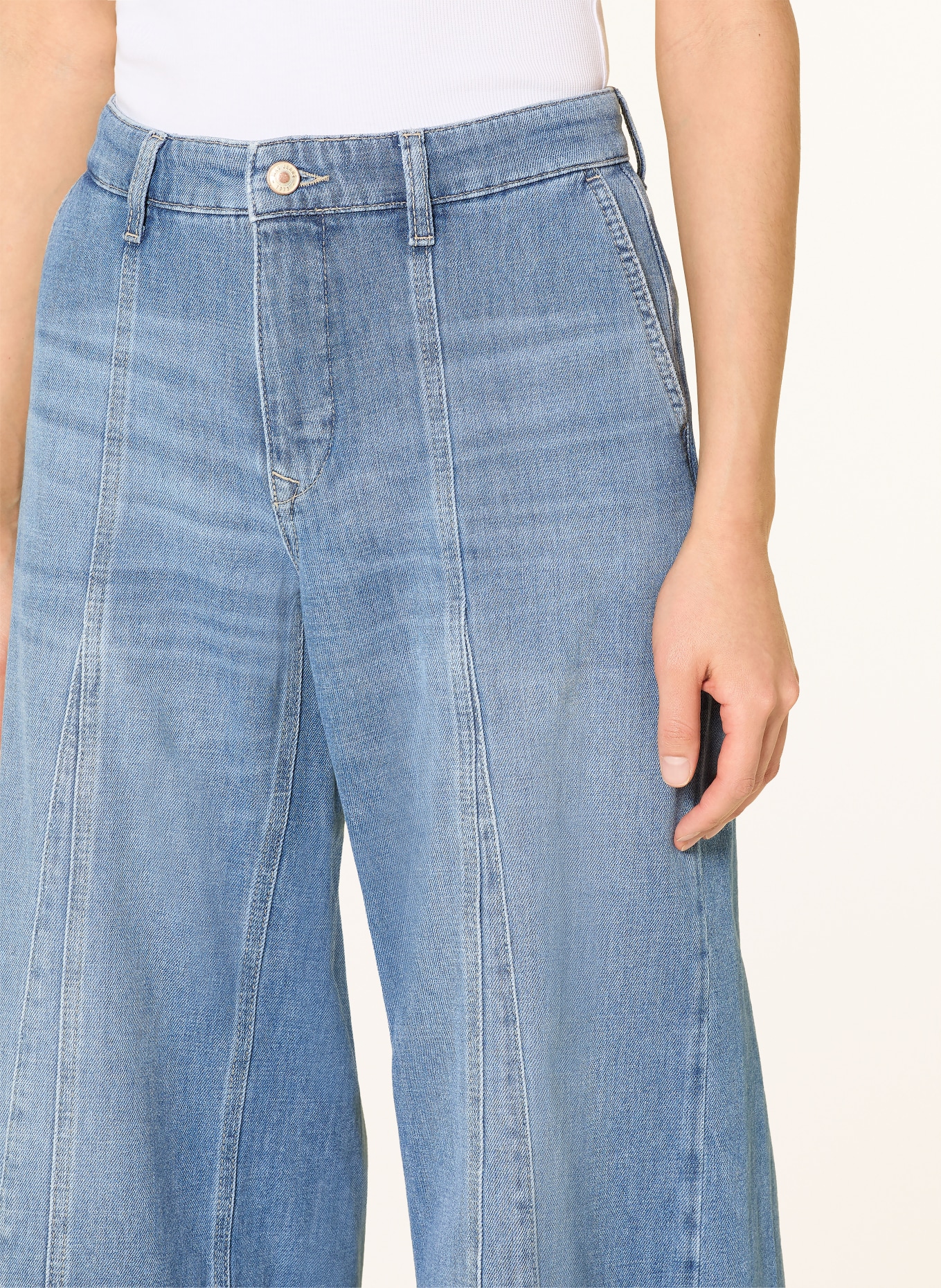 MAC JUNA denim culottes: LIGHT BLUE