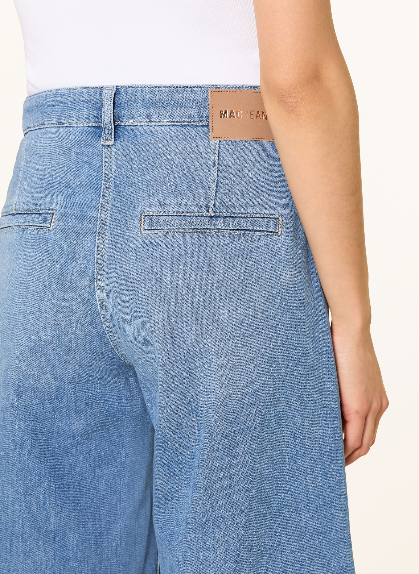 MAC JUNA denim culottes: LIGHT BLUE