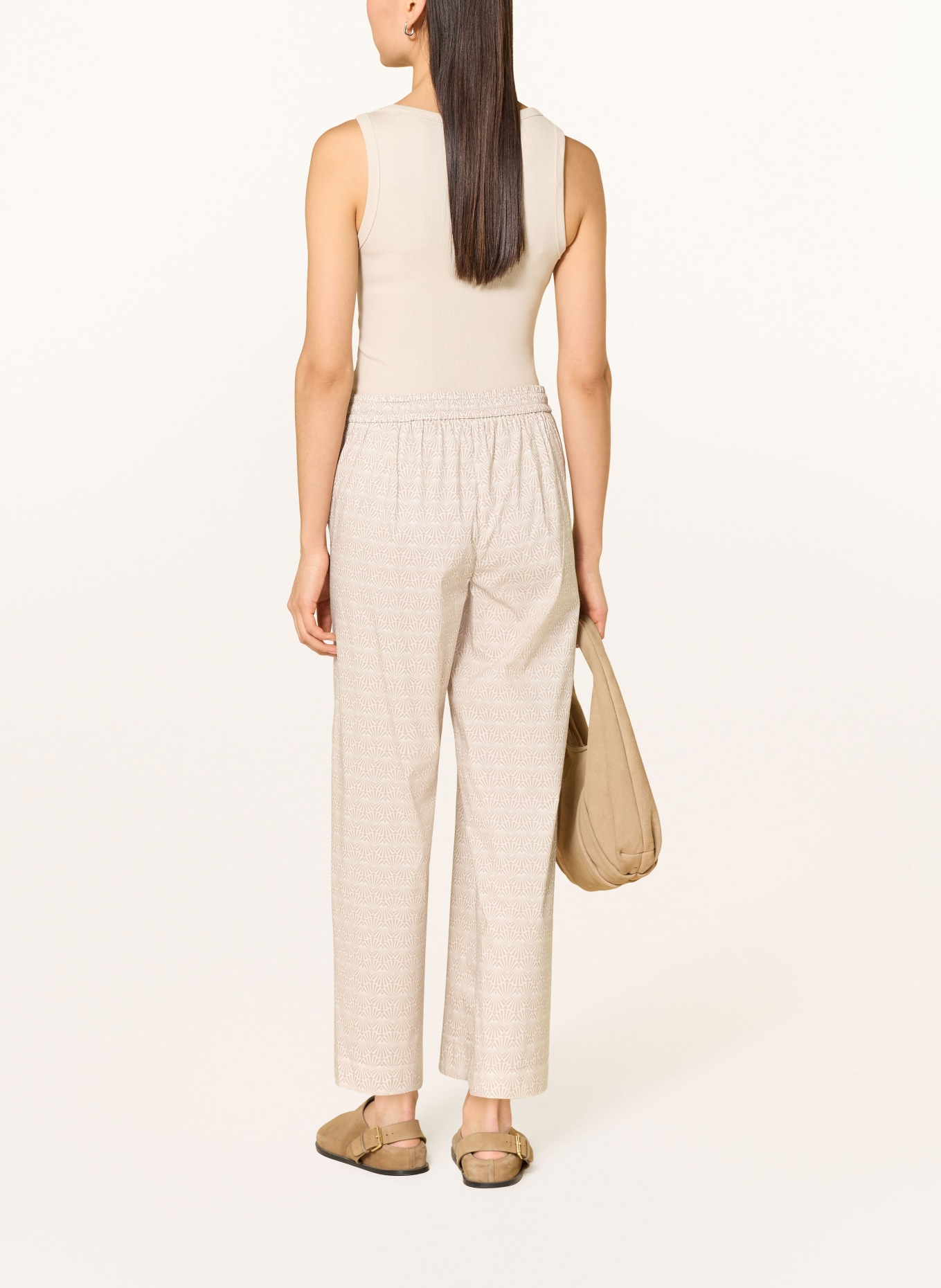 MAC Kalhoty CALLIE: SVĚTLE HNĚDÁ / BÍLÁ