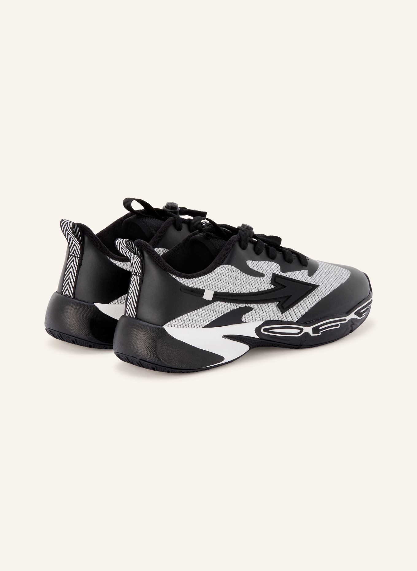 Off-White Sneaker B-FOR JUMPING: SCHWARZ / WEISS