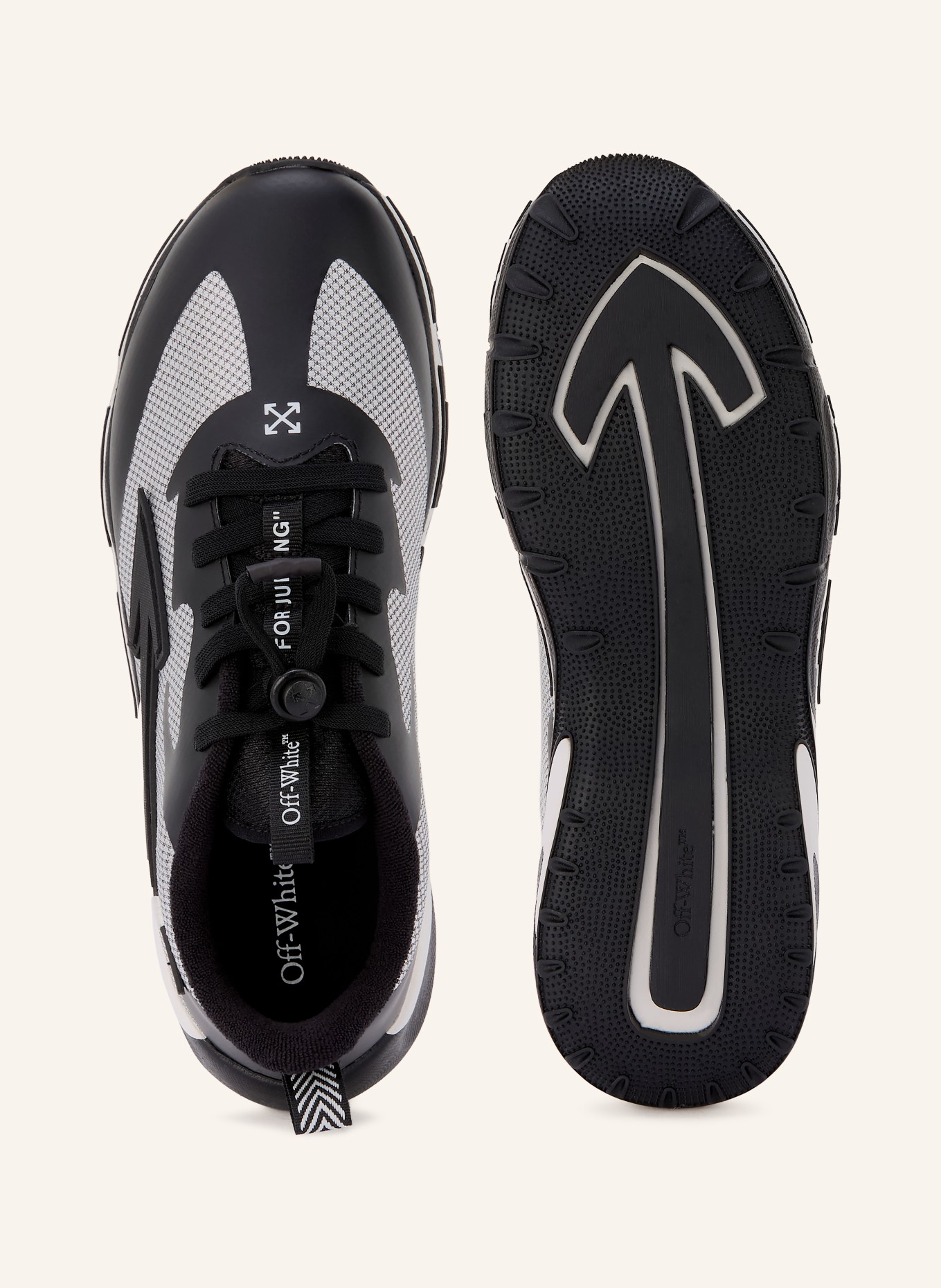 Off-White Sneaker B-FOR JUMPING: SCHWARZ / WEISS