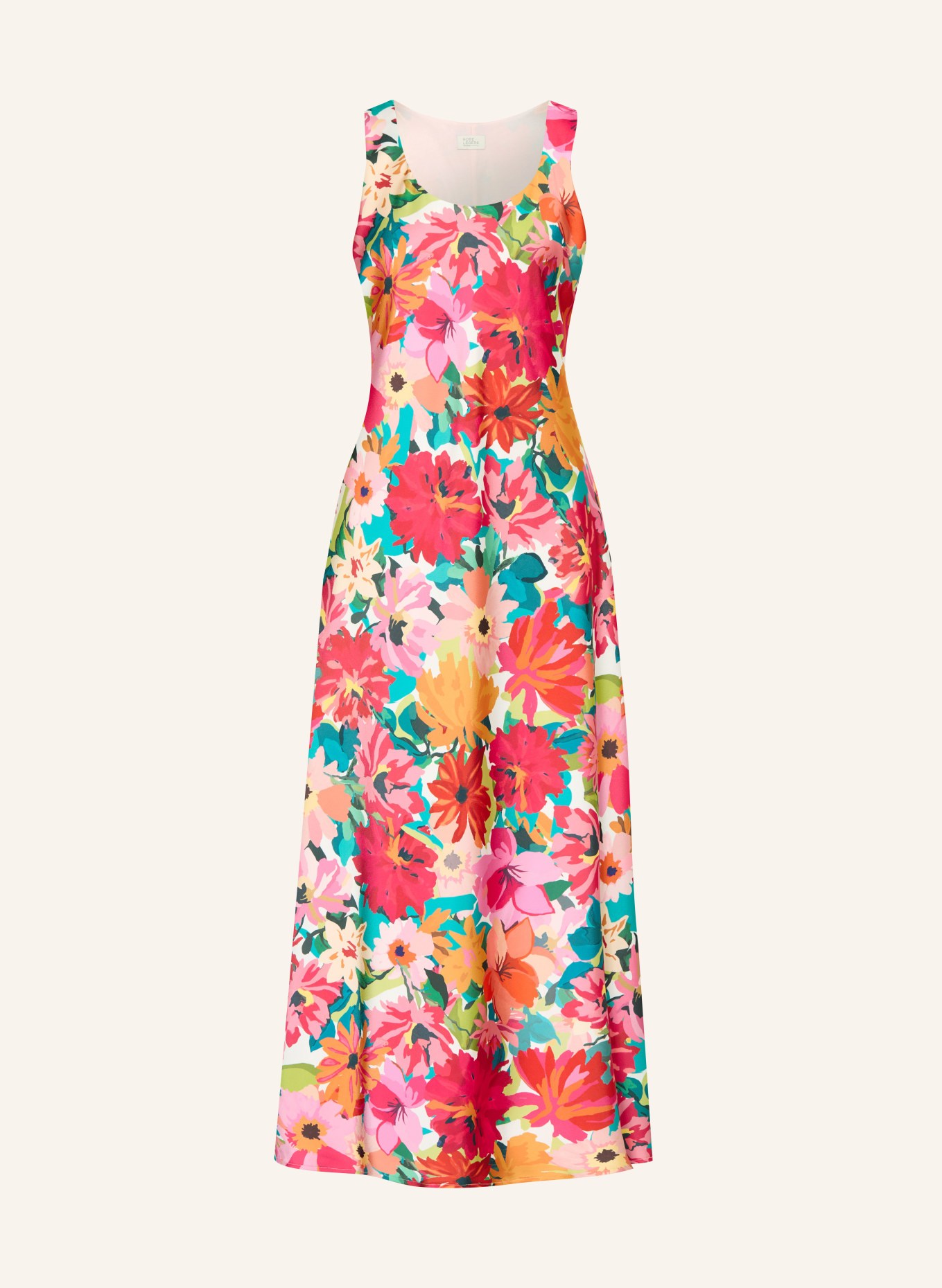 ROBE LÉGÈRE Satinkleid: PINK / DUNKELORANGE / PETROL