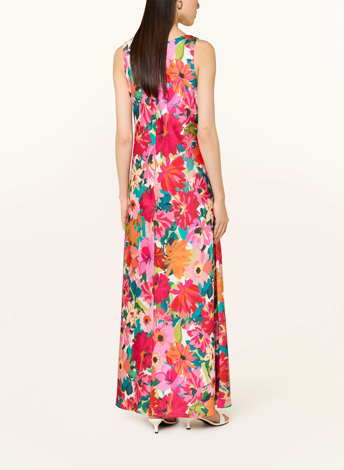 ROBE LÉGÈRE Satinkleid: PINK / DUNKELORANGE / PETROL