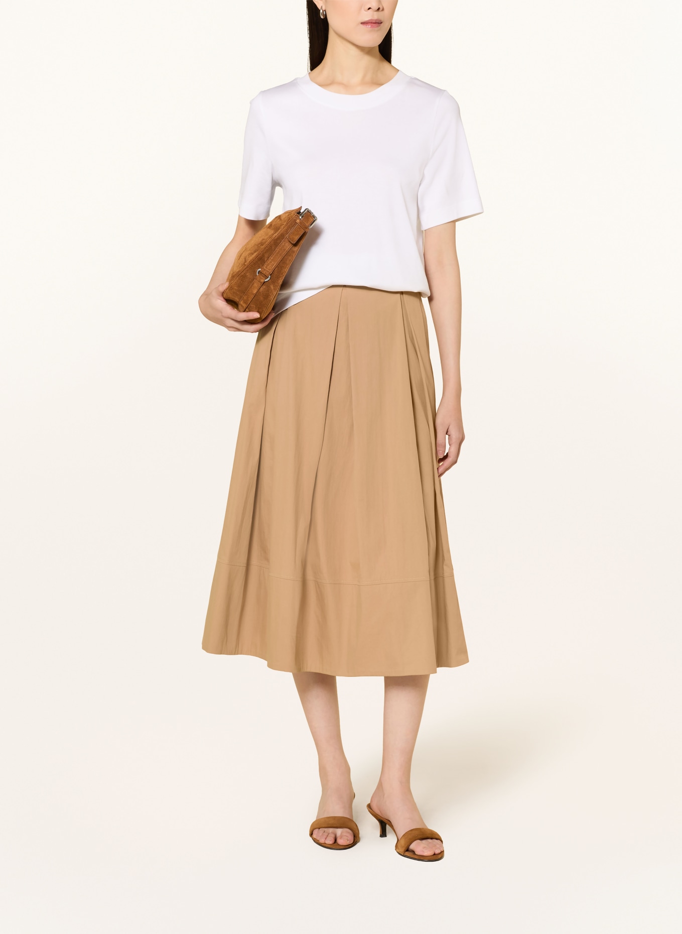 ROBE LÉGÈRE spódnica plisowana: CAMELOWY