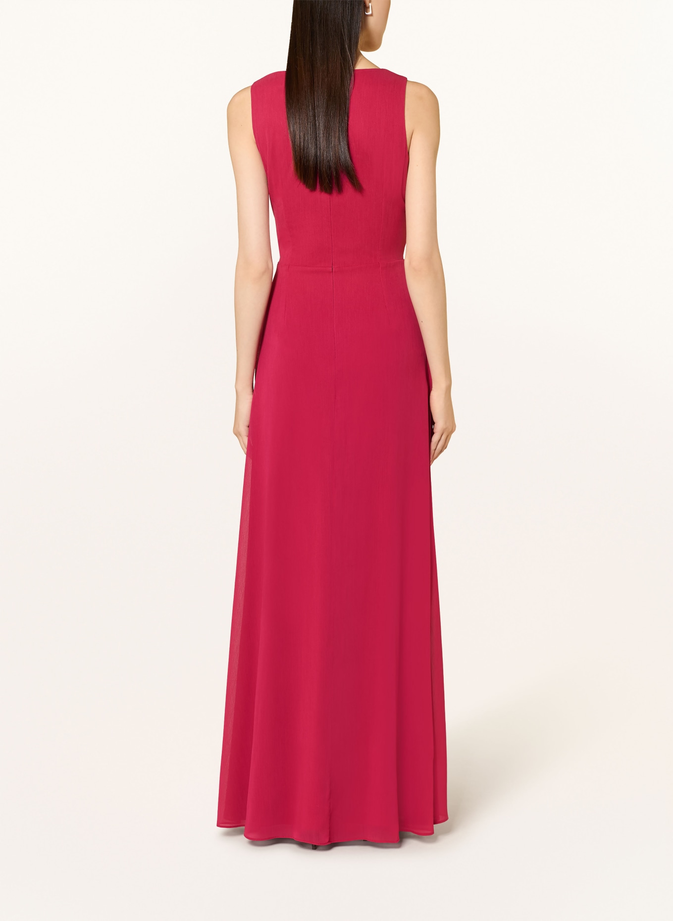 Vera Mont Wrap-style evening gown: FUCHSIA