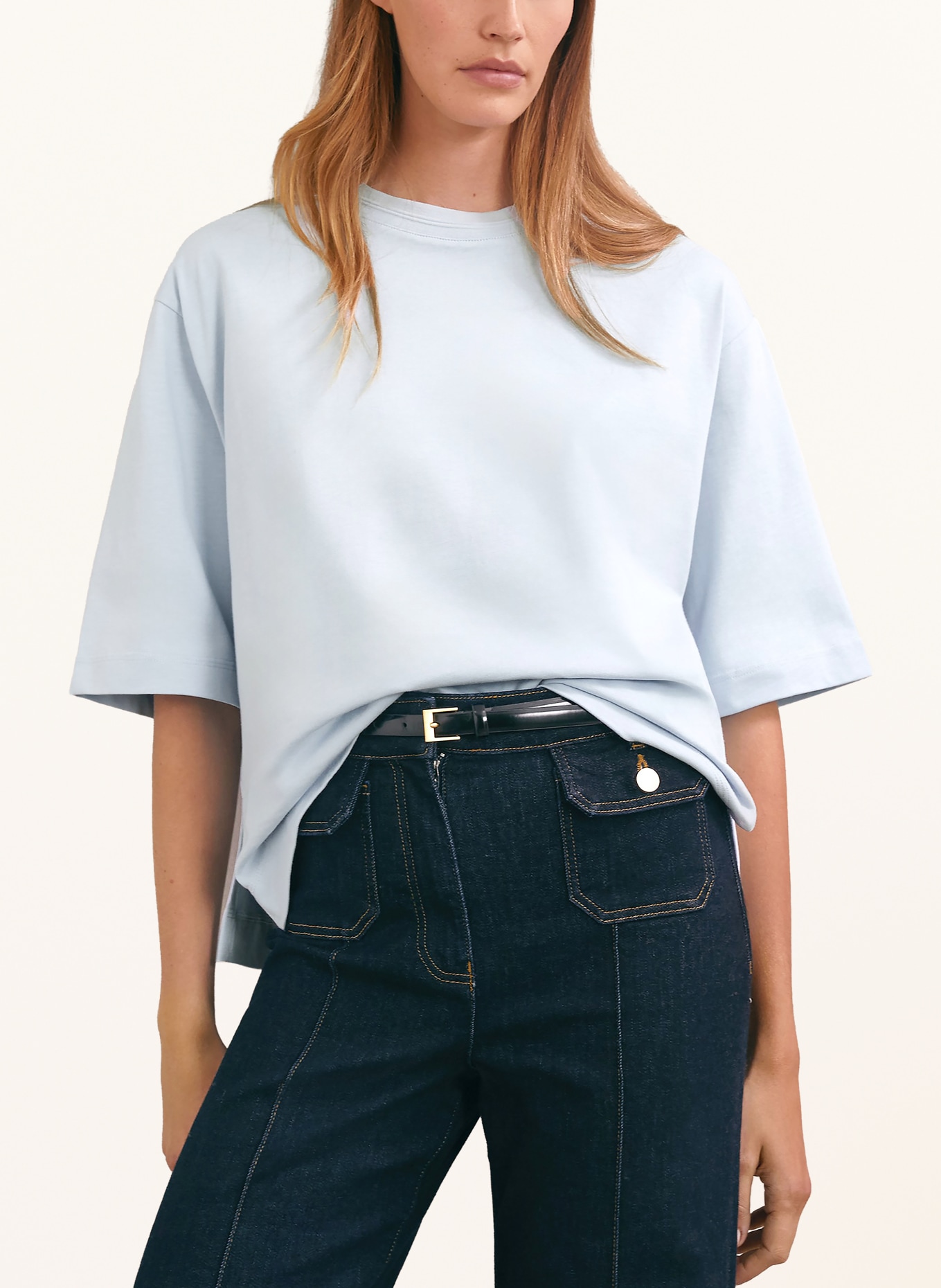 REISS Tričko LARA: TMAVĚ MODRÁ