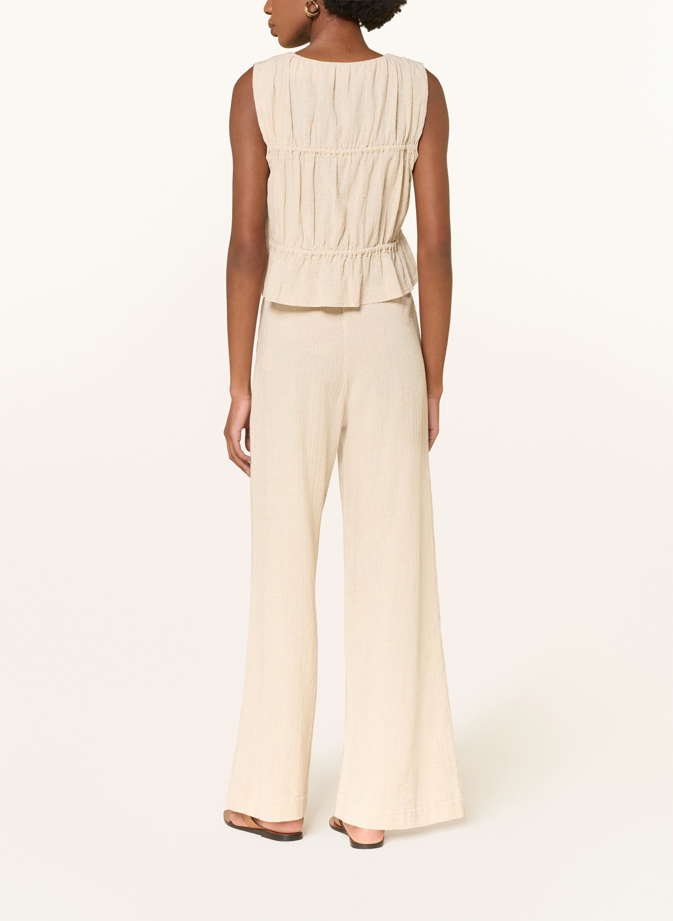 by Aylin Koenig Top MALI met linnen: BEIGE