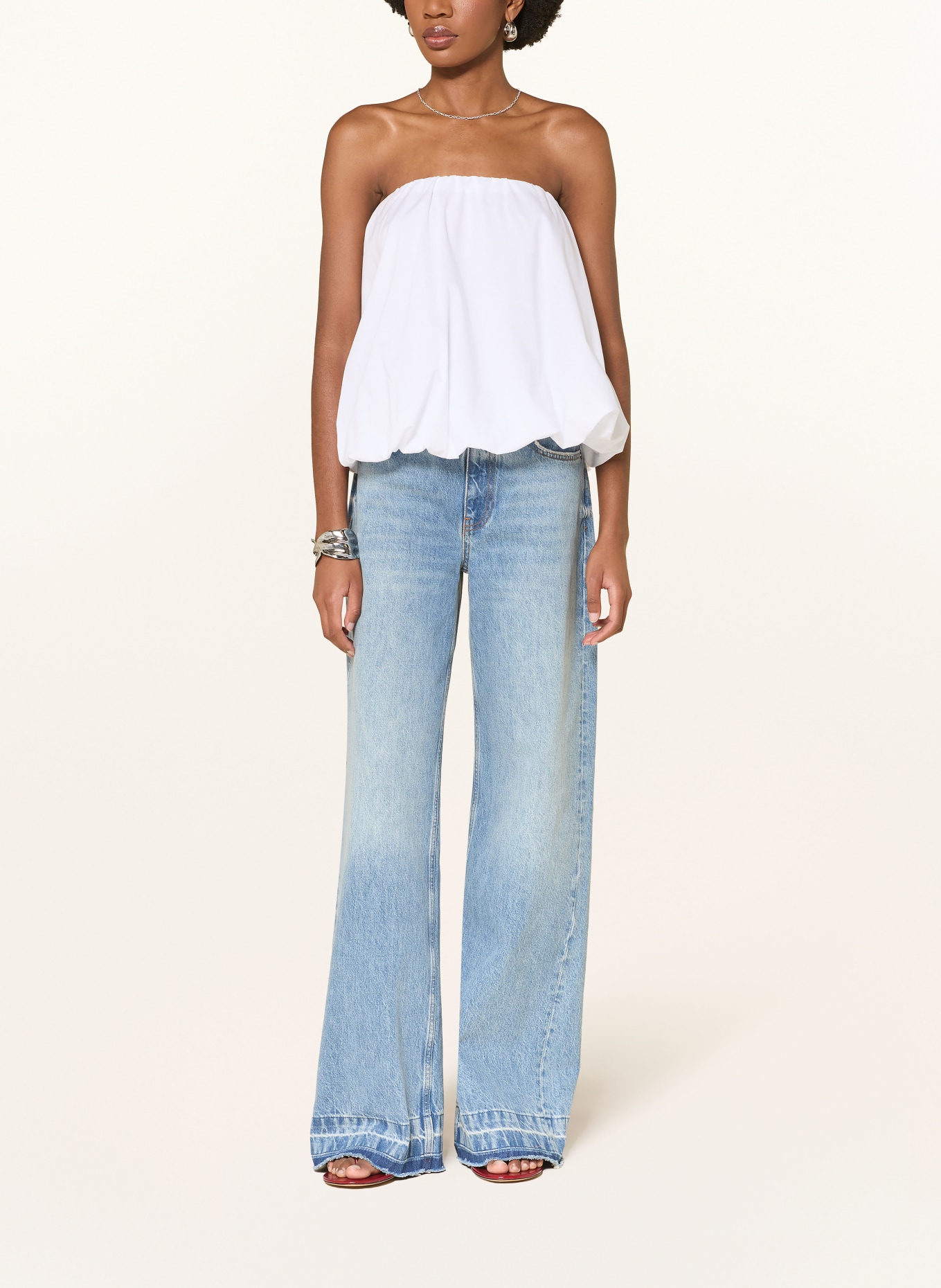 by Aylin Koenig Off-shoulder top ALVA: WIT