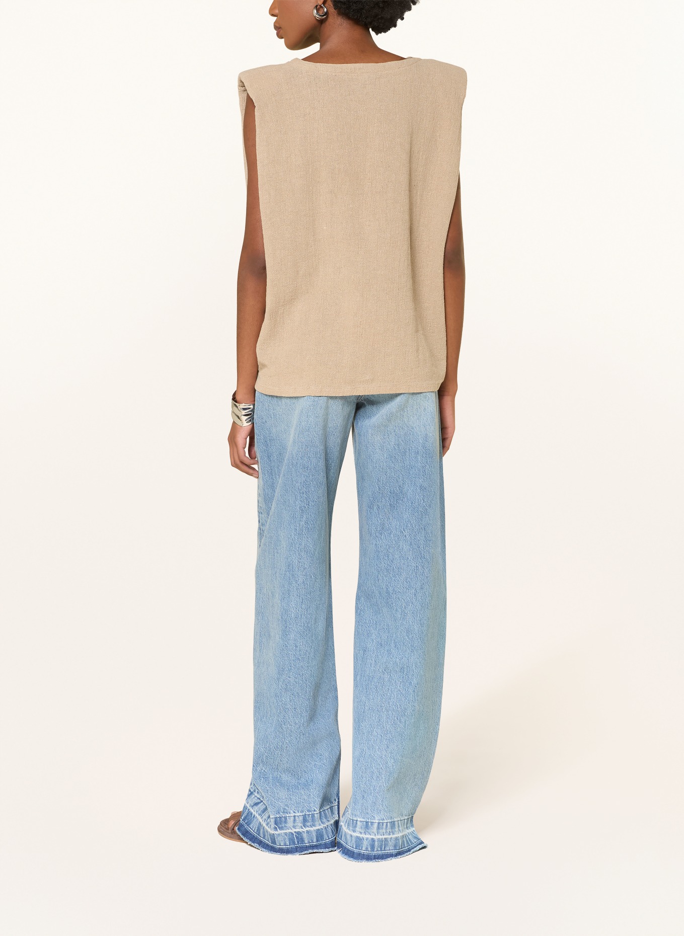 by Aylin Koenig Linnen top DEBBIE: BEIGE