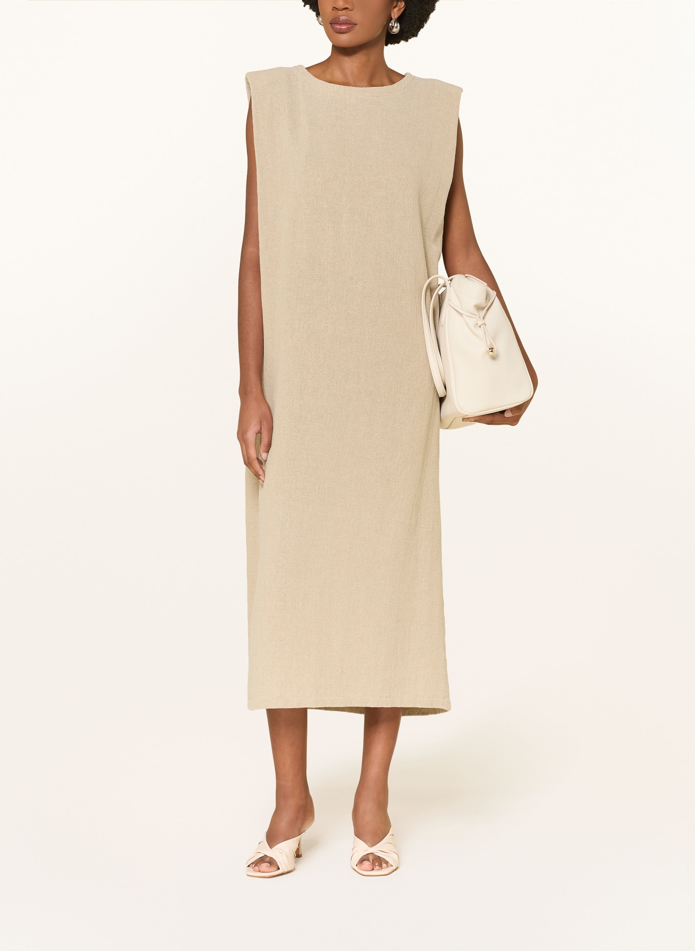 by Aylin Koenig Lněné šaty DEBBIE: BÉŽOVÁ