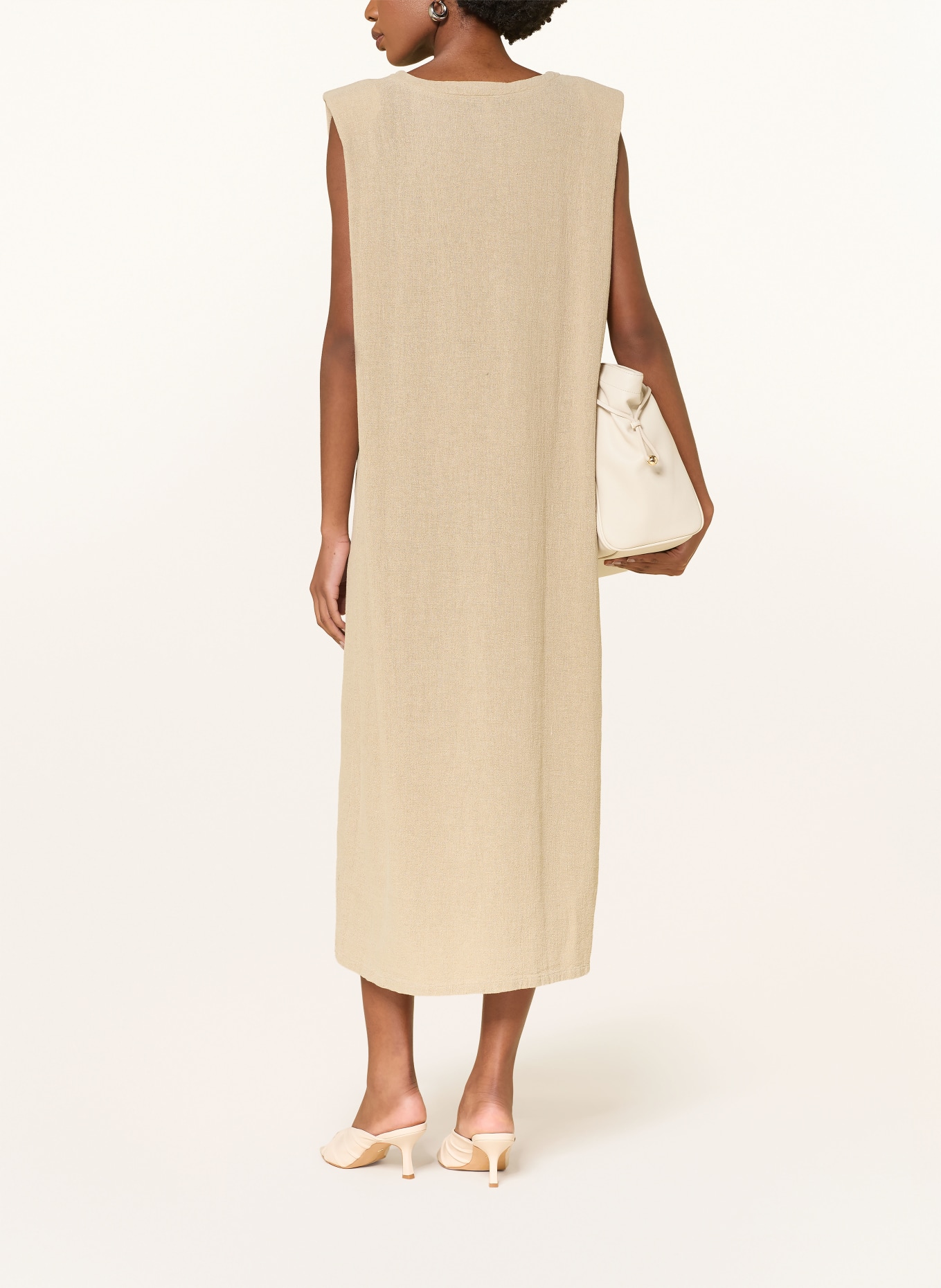 by Aylin Koenig Lněné šaty DEBBIE: BÉŽOVÁ