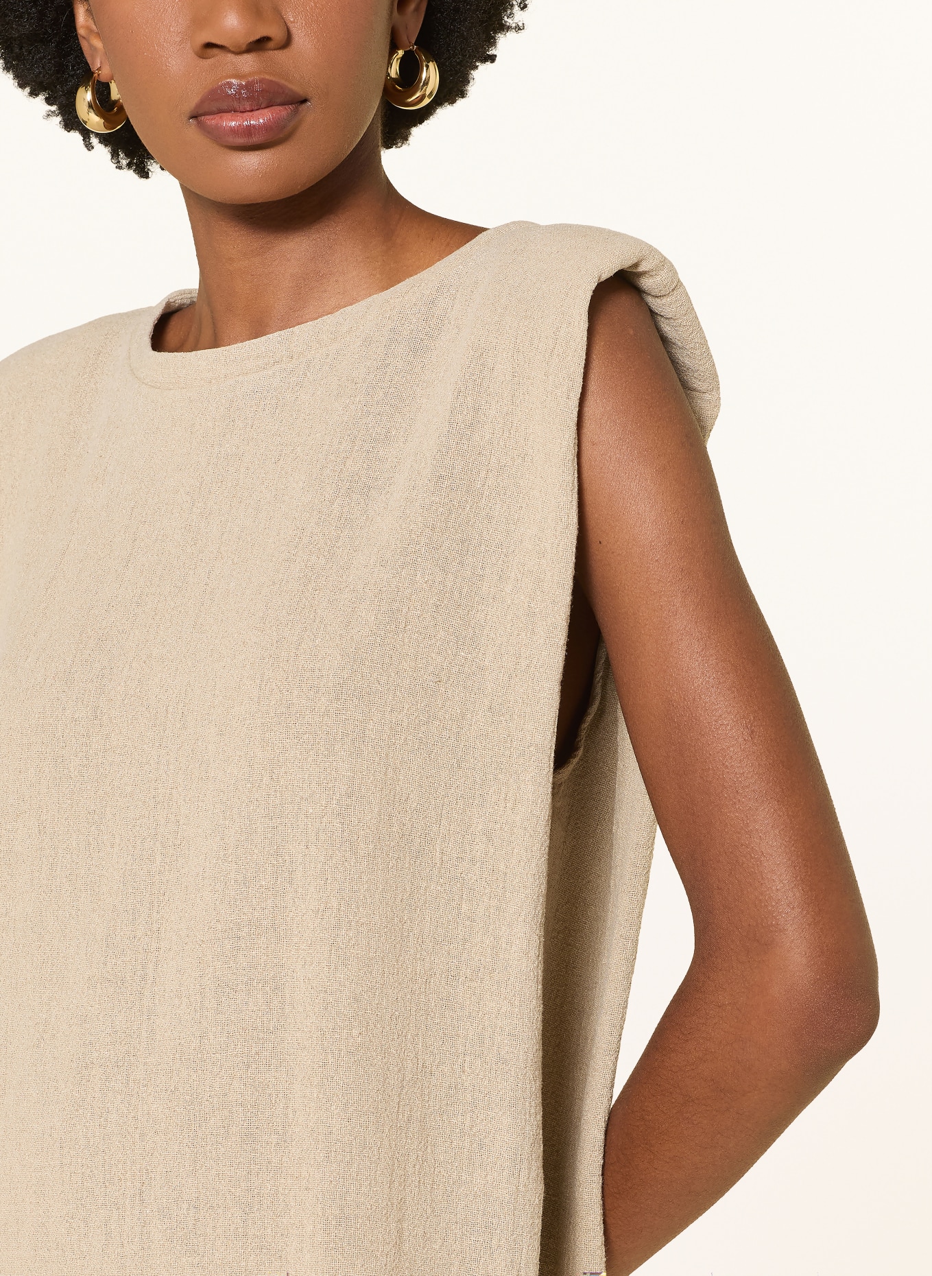 by Aylin Koenig Šaty DEBBIE PETITE z lnu: BÉŽOVÁ