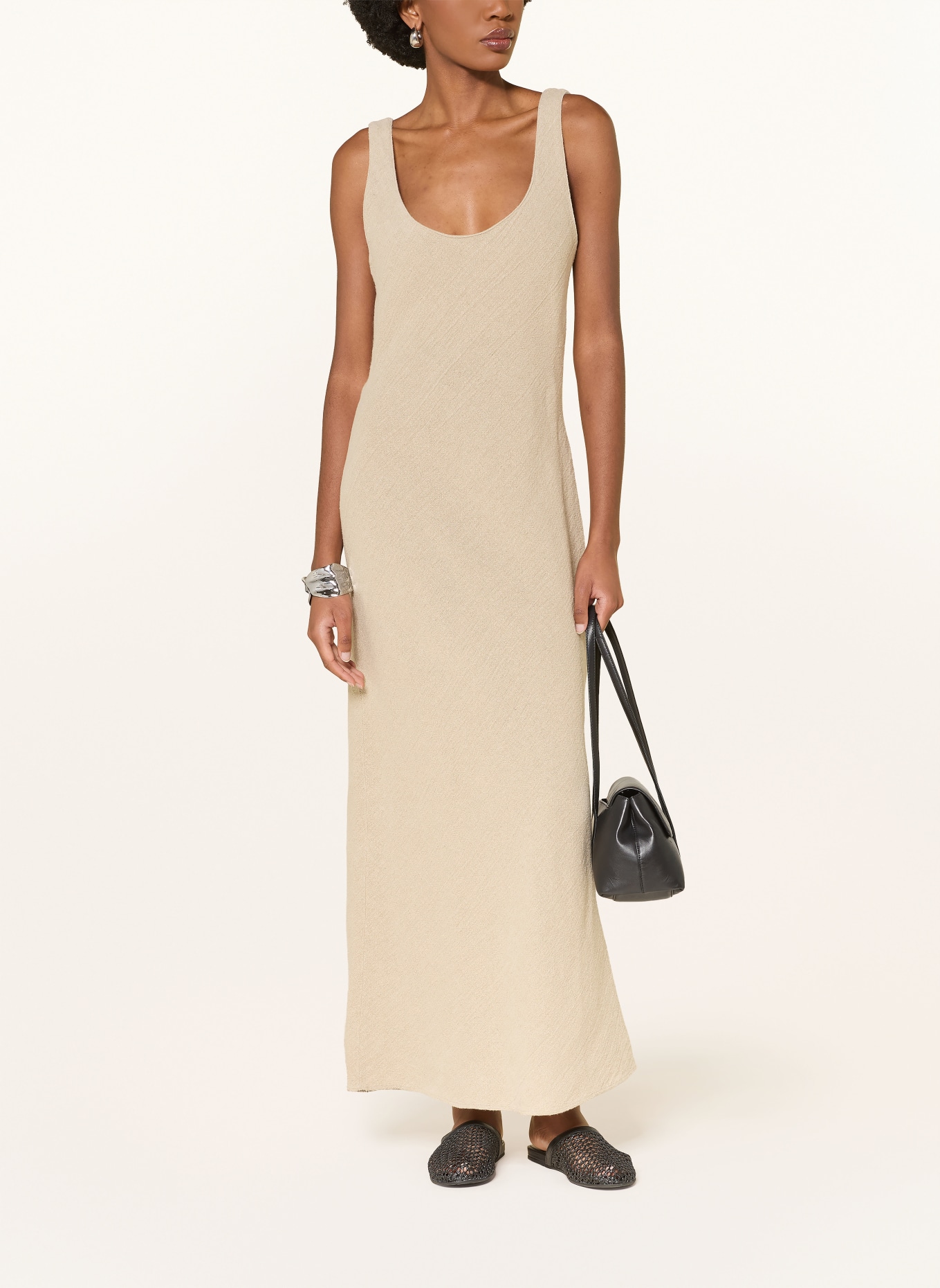 by Aylin Koenig Šaty LOULOU z lnu: BÉŽOVÁ