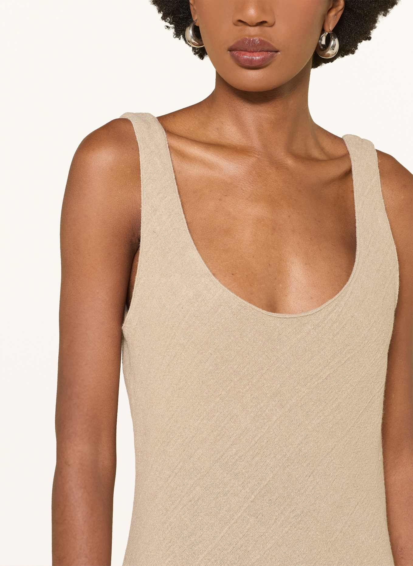 by Aylin Koenig Šaty LOULOU z lnu: BÉŽOVÁ