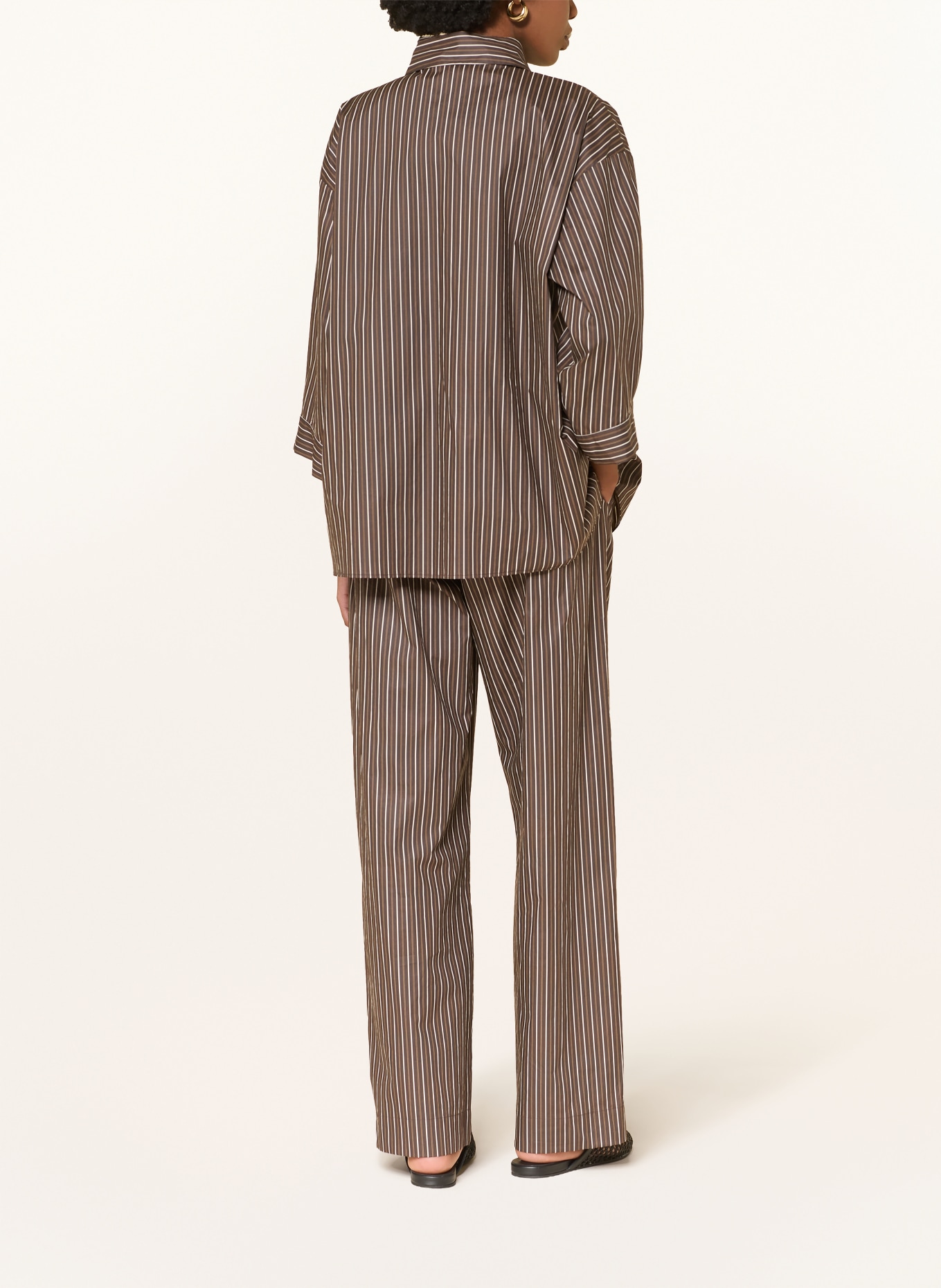 by Aylin Koenig Marlene-broek LILIA: MARRON FONCÉ / COGNAC / WIT