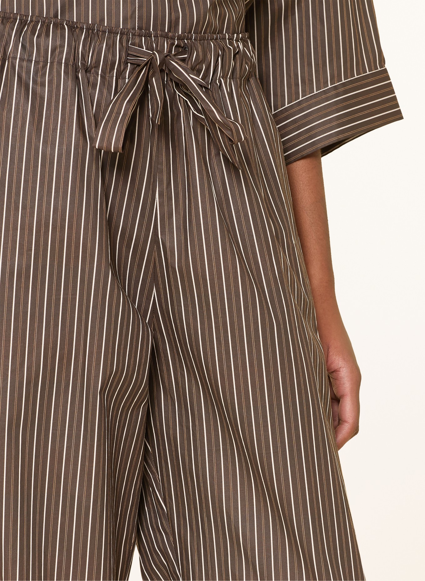 by Aylin Koenig Marlene-broek LILIA: MARRON FONCÉ / COGNAC / WIT