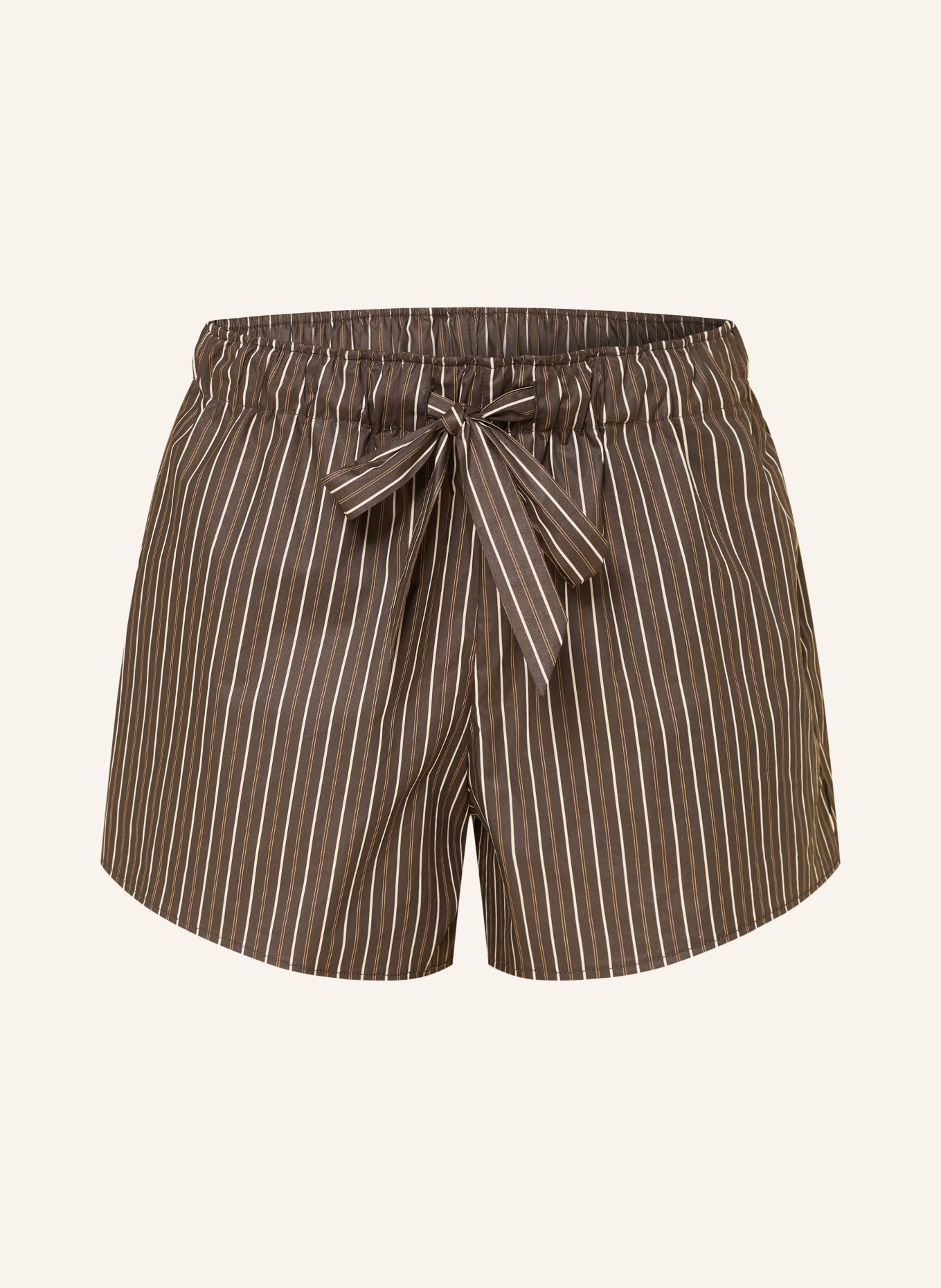 by Aylin Koenig Short AVI: MARRON FONCÉ / COGNAC / BLANC