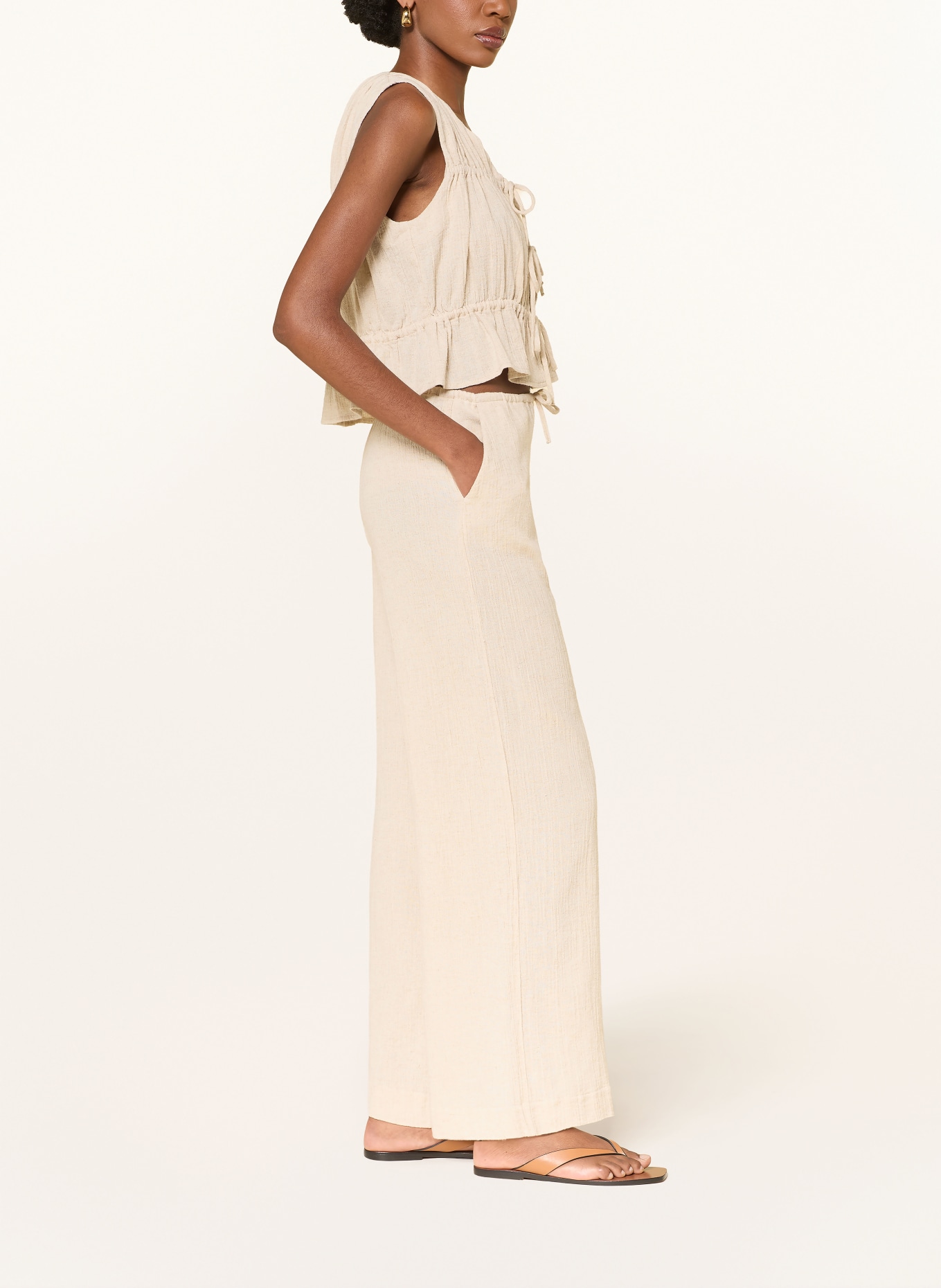 by Aylin Koenig EMMI marlene pants with linen: BEIGE