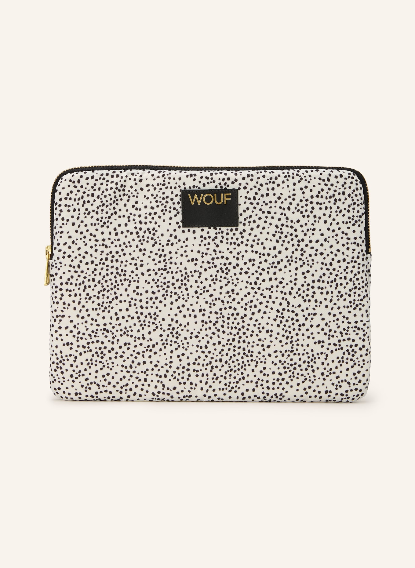 WOUF Laptop sleeve CUTE: CREAM / GOLD / BLACK