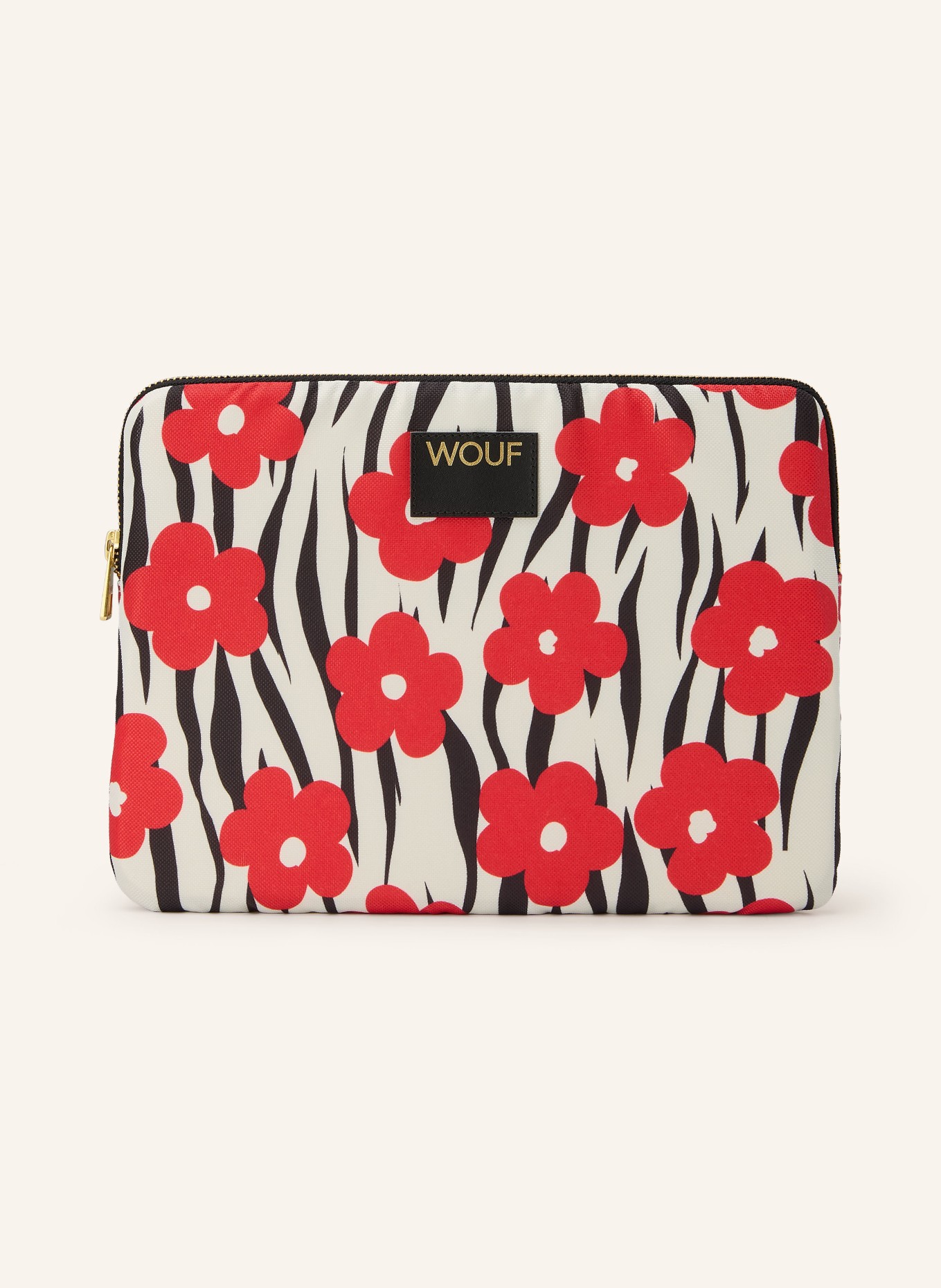WOUF Laptop sleeve CUTE: BLACK / GOLD / CREAM