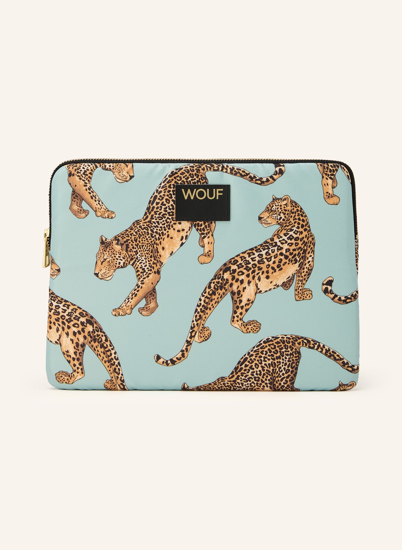 WOUF Laptop sleeve CUTE: MINT / GOLD / LIGHT BROWN