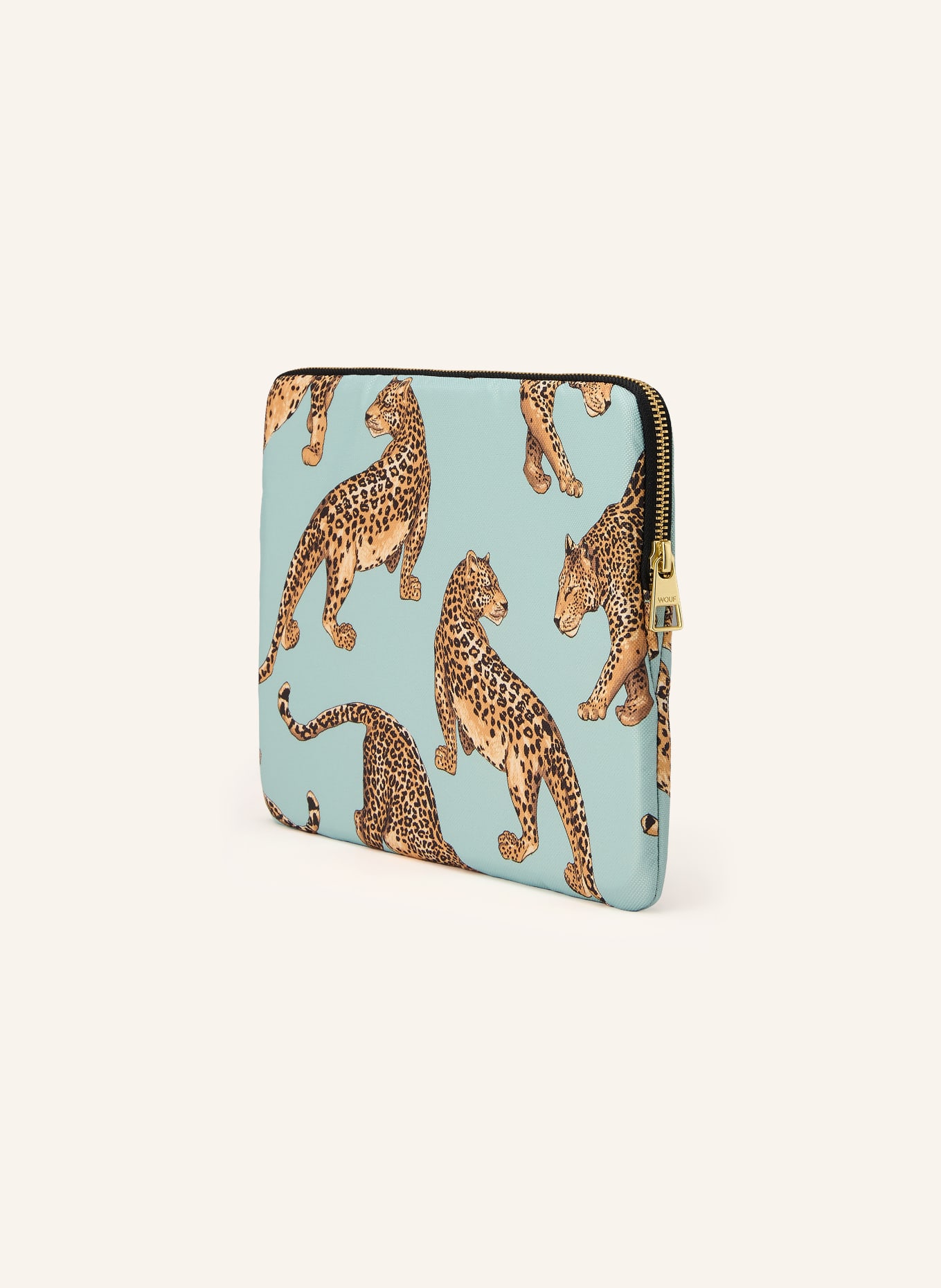 WOUF Laptop sleeve CUTE: MINT / GOLD / LIGHT BROWN