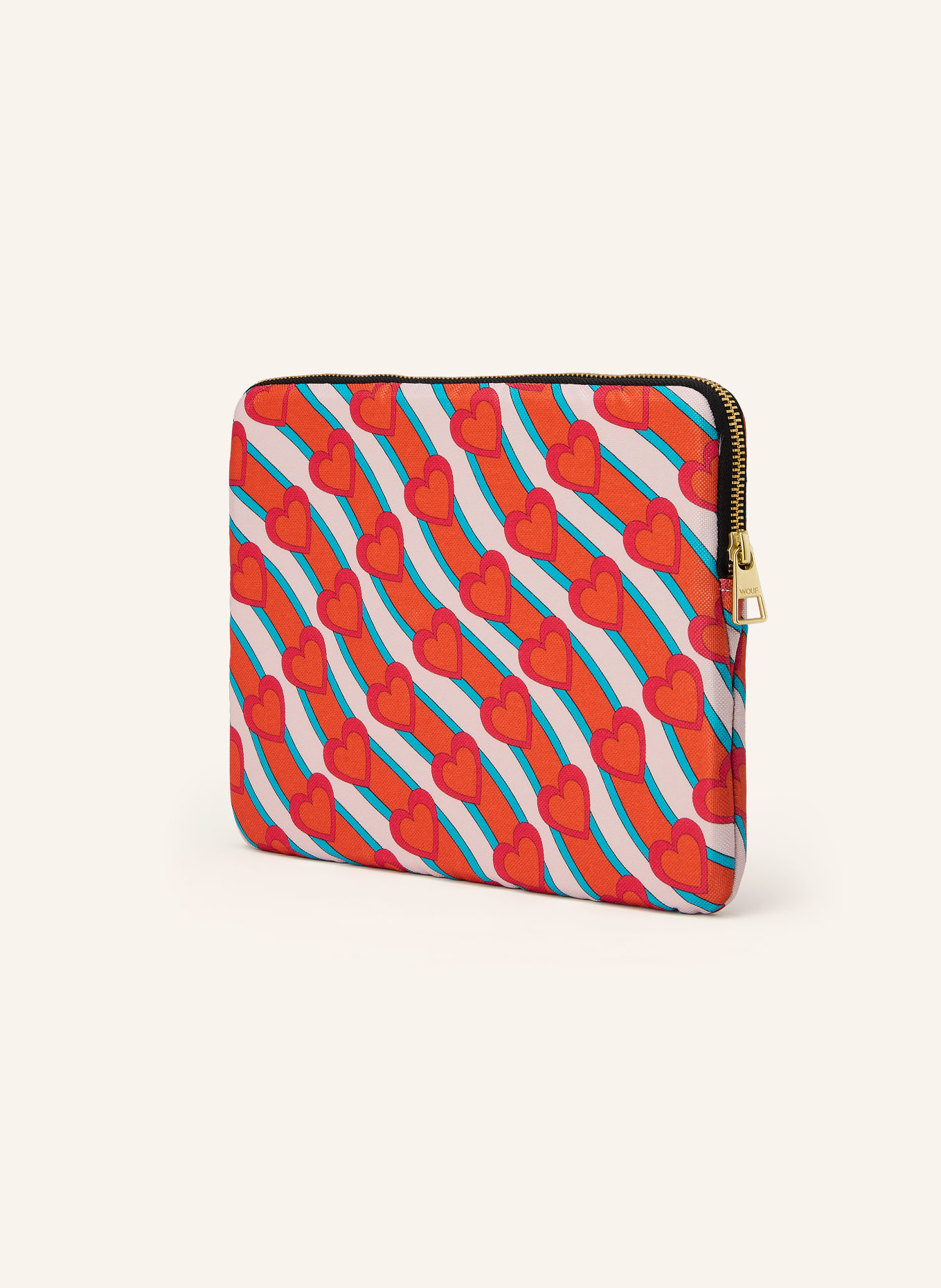 WOUF Laptop sleeve CUTE: LIGHT RED / GOLD / LIGHT PINK