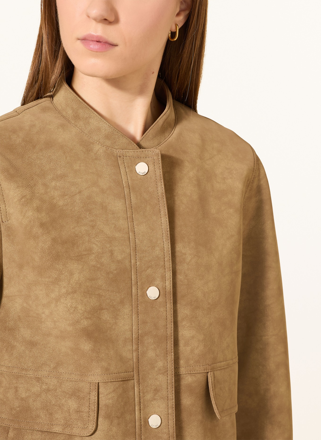 CINQUE Jacke CILESKA in Lederoptik: COGNAC