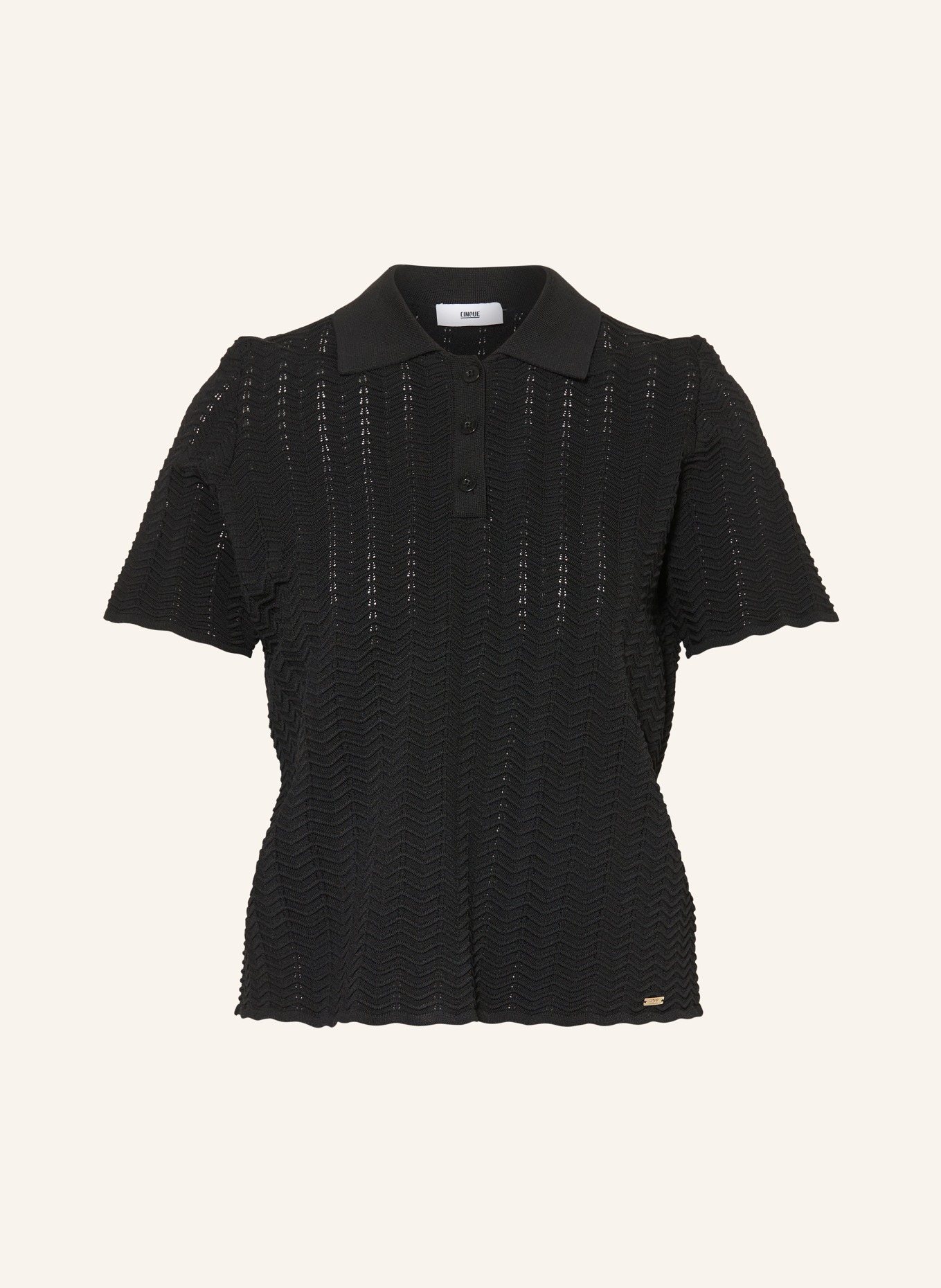 CINQUE Knitted polo shirt CIFLUTO: BLACK