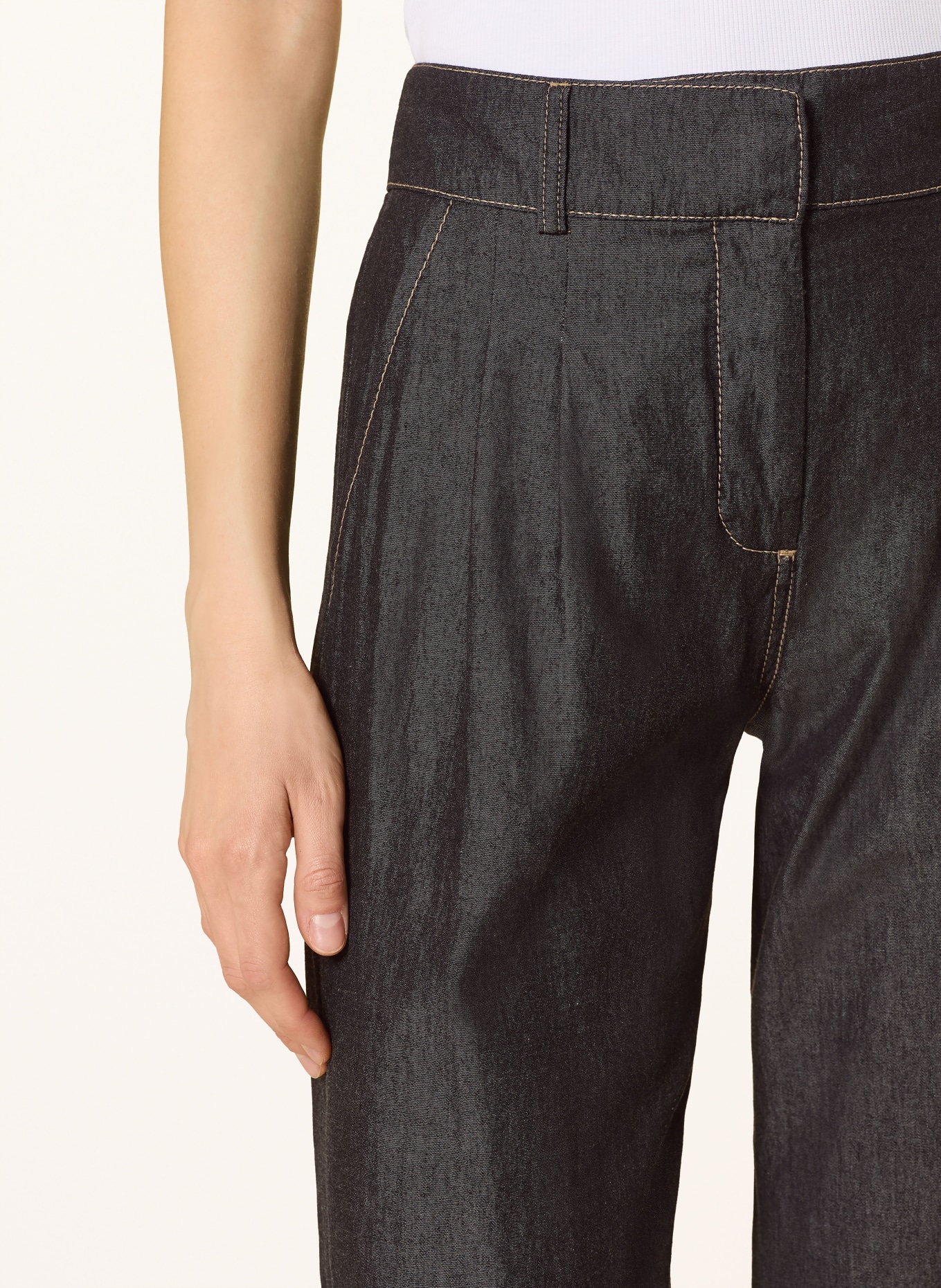 CINQUE Marlenehose CISALTO in Jeansoptik: DUNKELGRAU