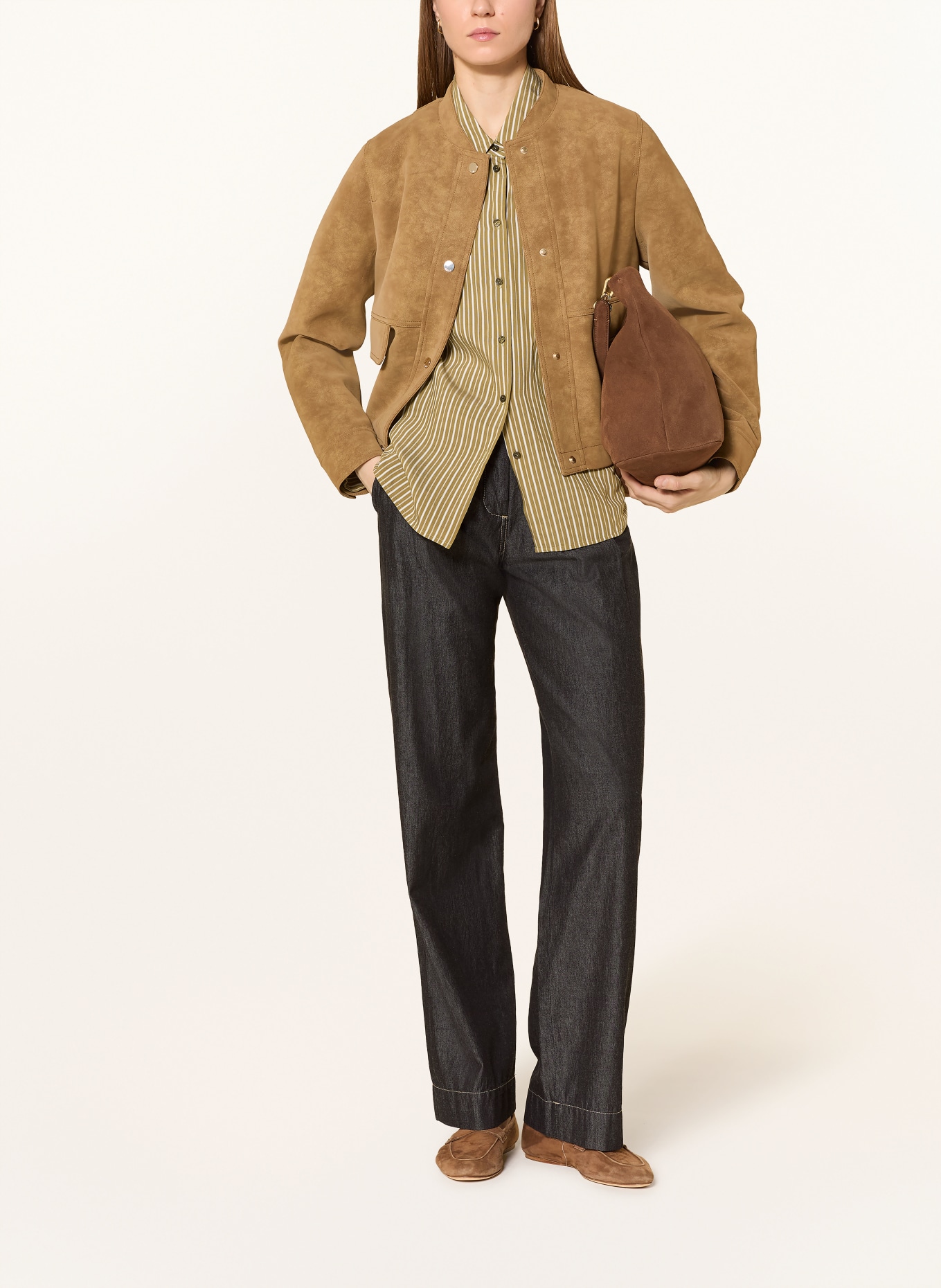 CINQUE Marlenehose CISALTO in Jeansoptik: DUNKELGRAU