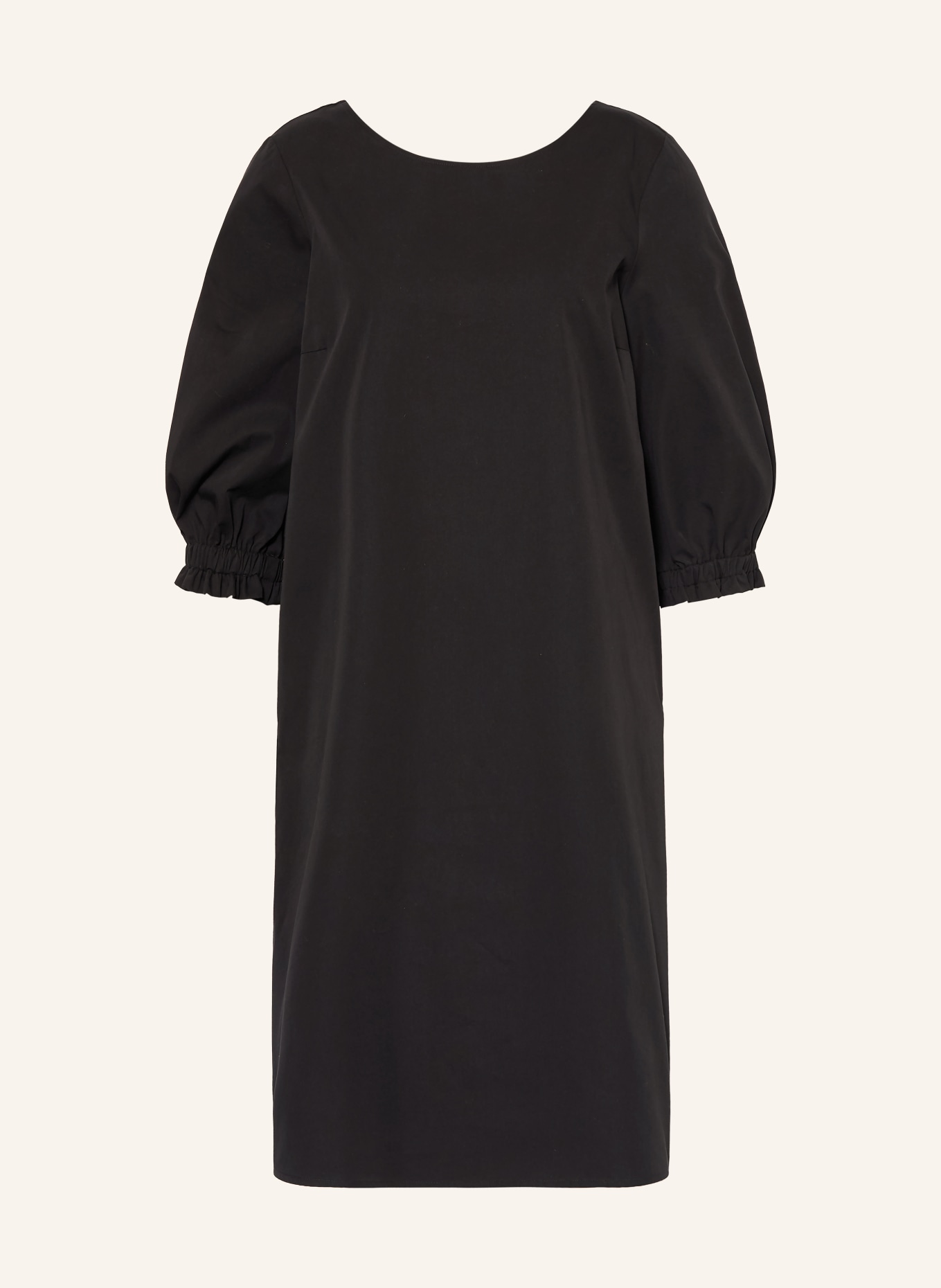 CINQUE CIINKRA dress with 3/4 sleeves and ruffles: BLACK