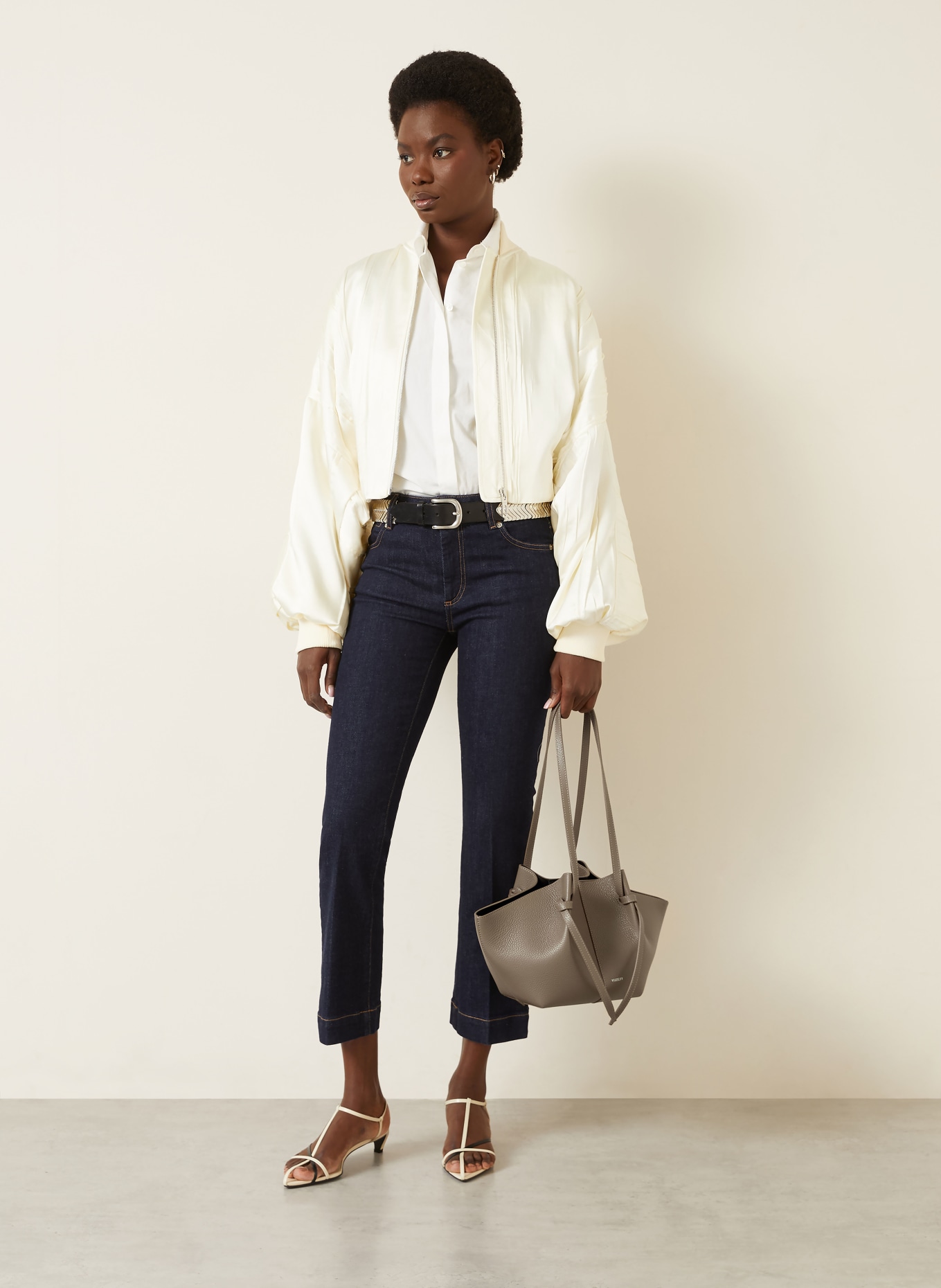 YUZEFI Schoudertas MOCHI: TAUPE