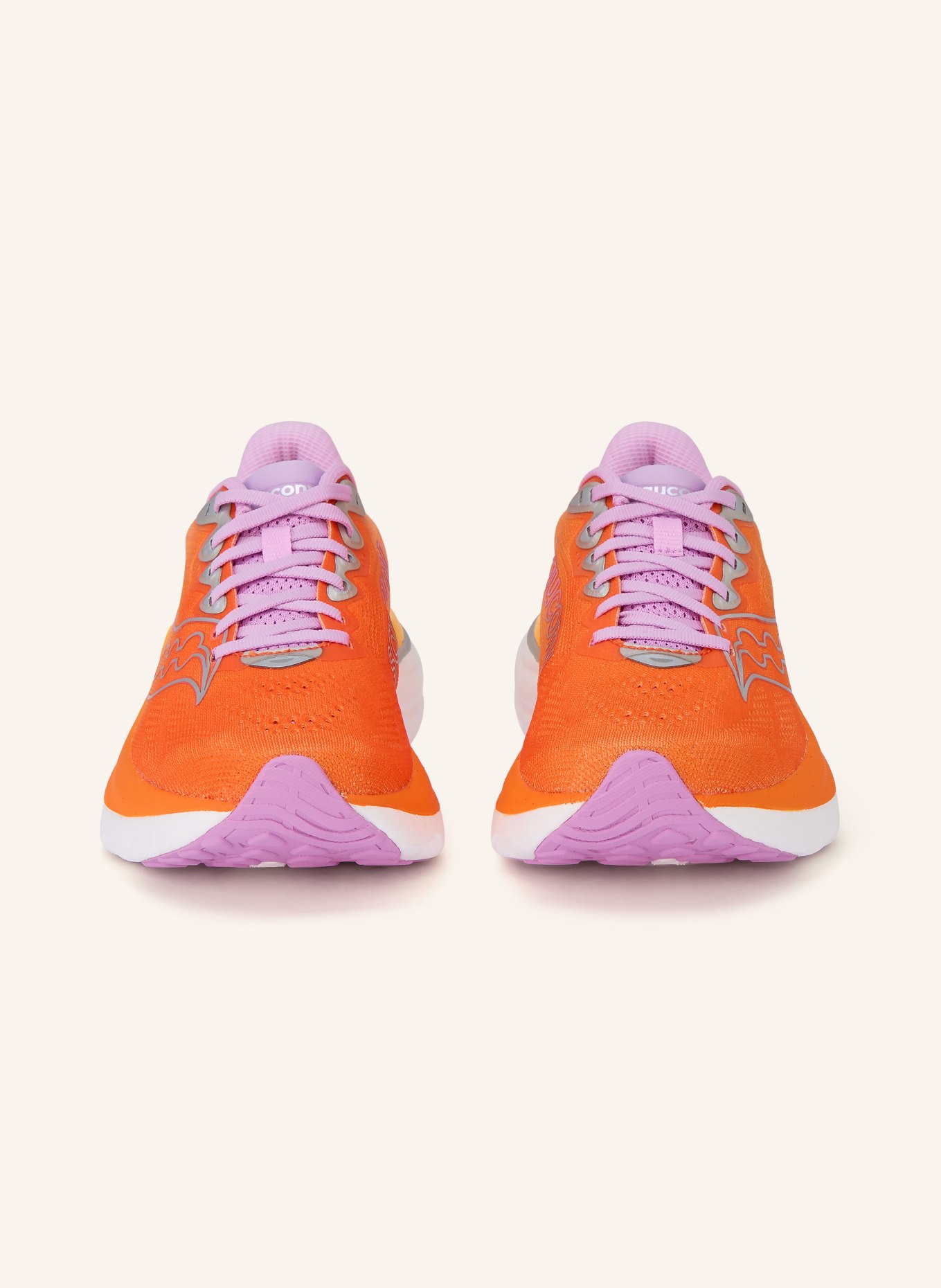 saucony Běžecké boty RIDE 19: NEONOVĚ ORANŽOVÁ / FIALOVÁ