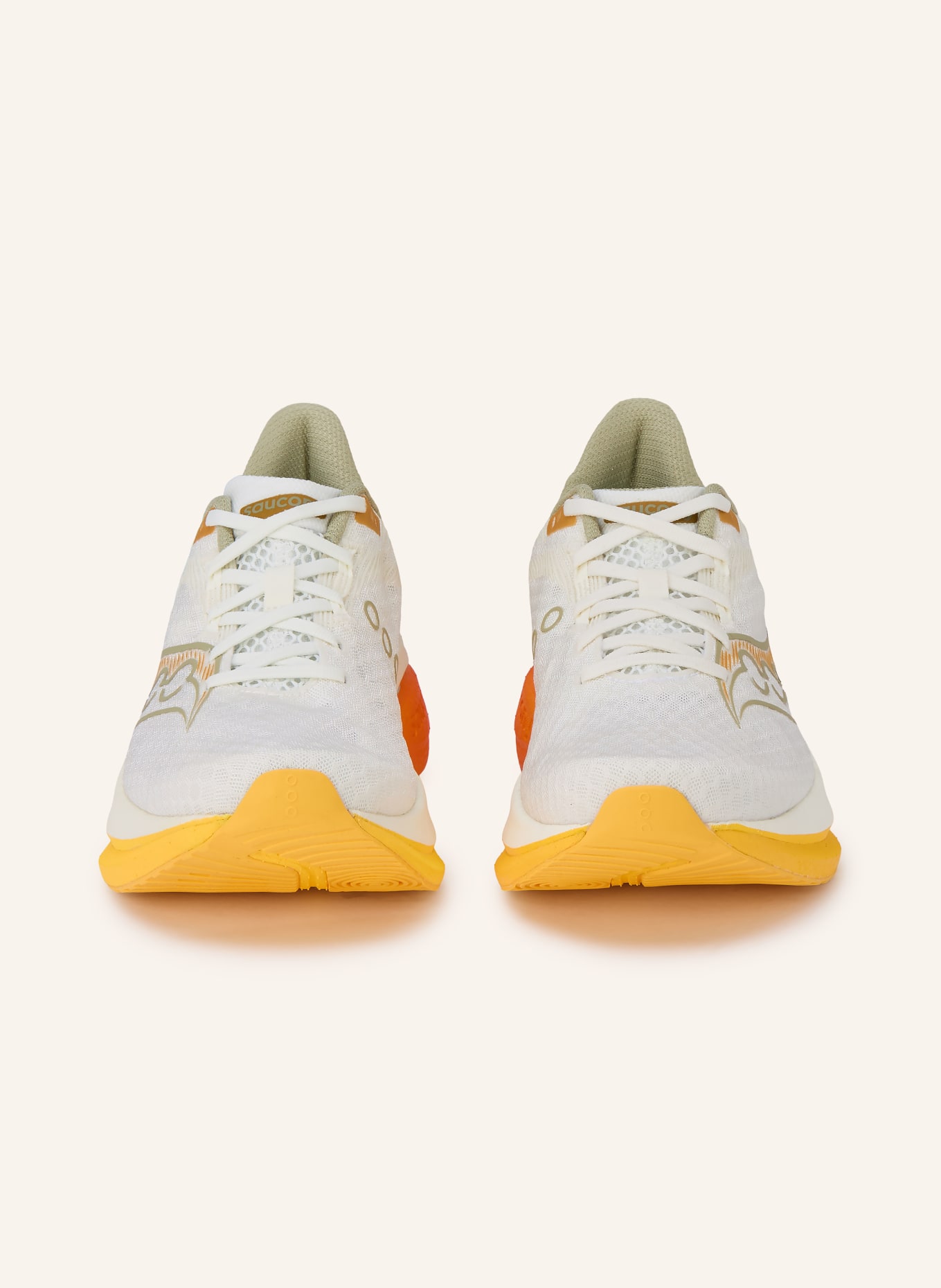 saucony ENDORPHIN SPEED 5 running shoes: WHITE / SILVER / ORANGE