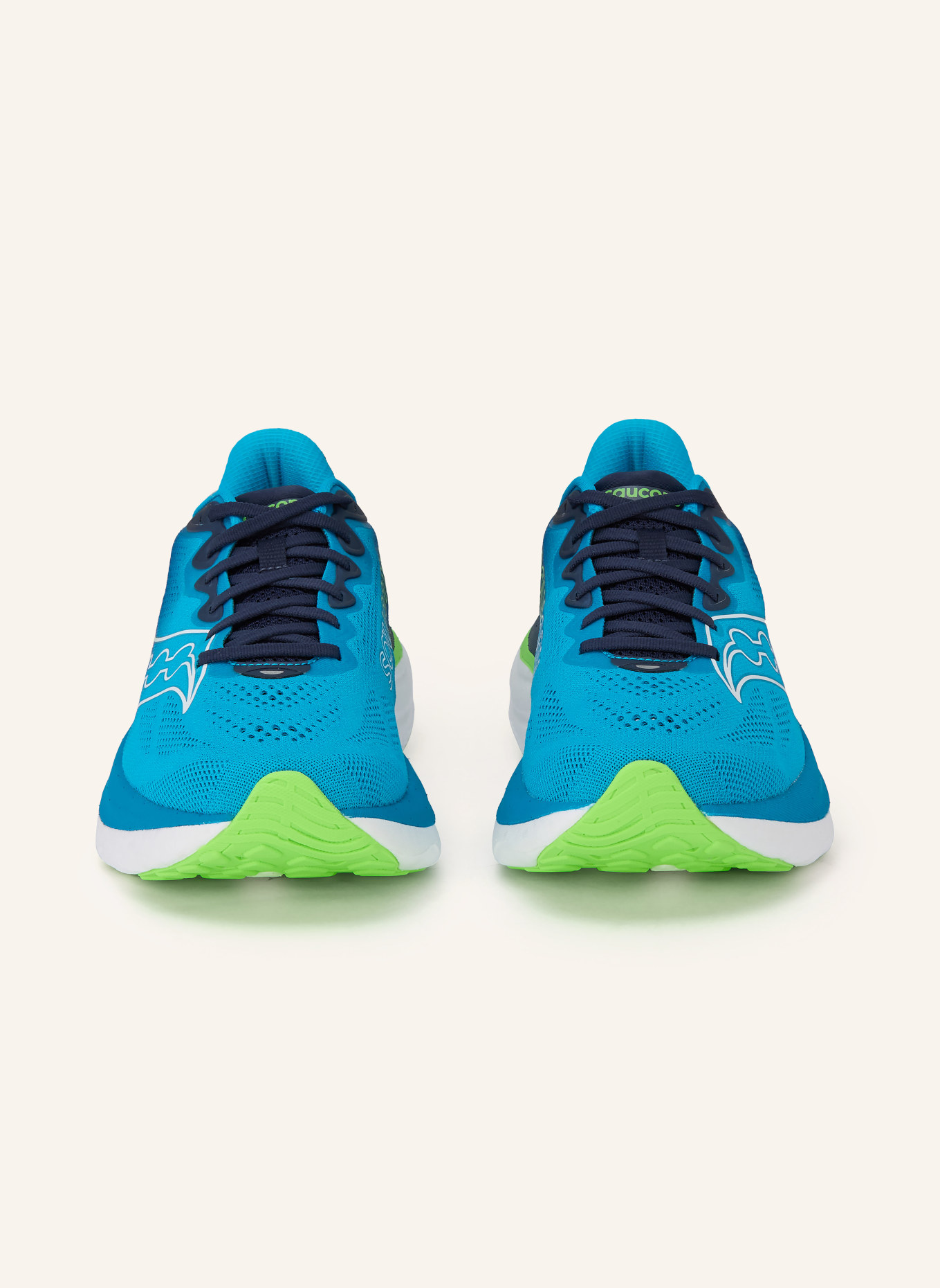 saucony Běžecké boty RIDE 19: MODRÁ / NEONOVĚ ZELENÁ / ČERNÁ