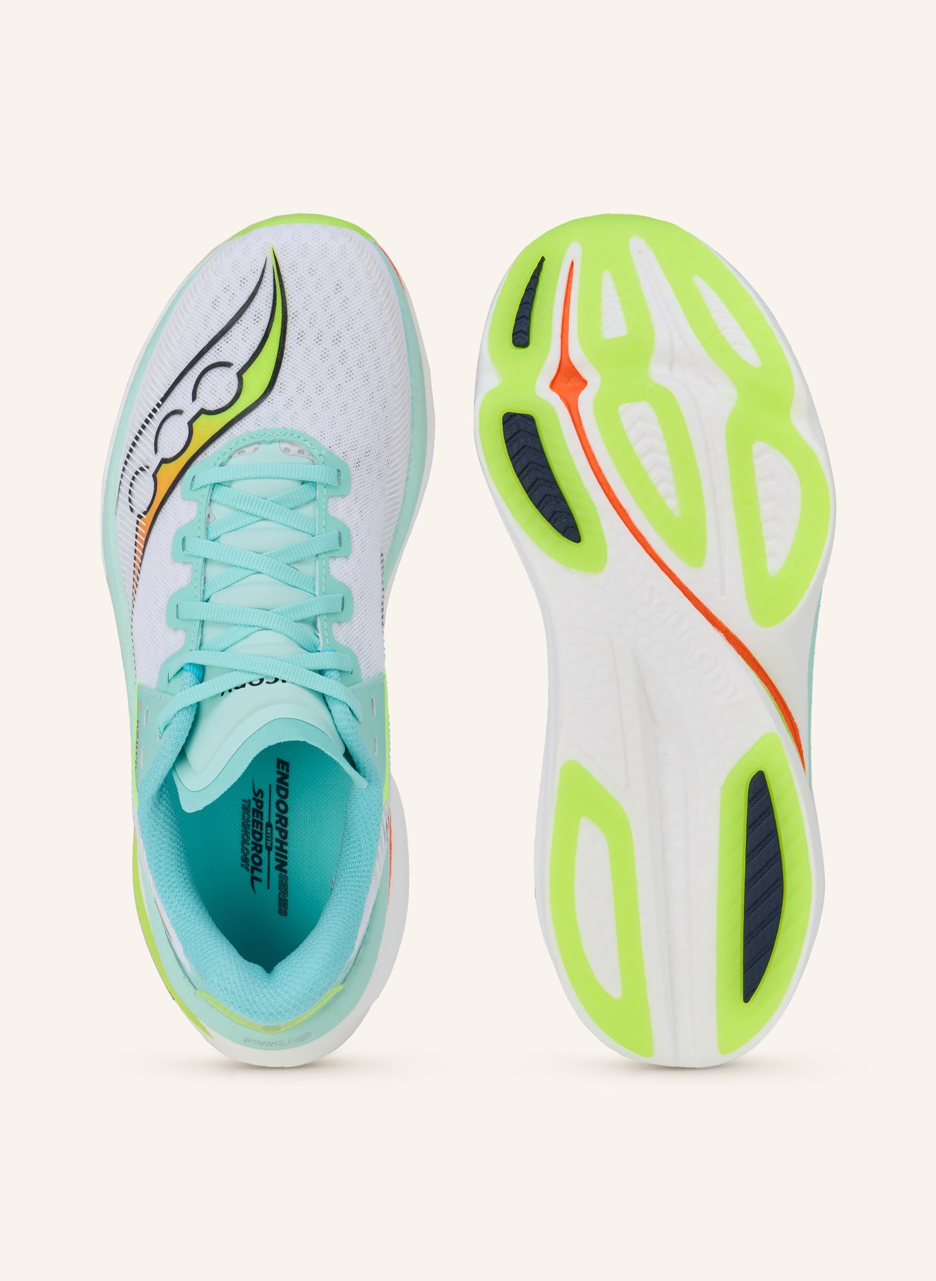 saucony Běžecké boty ENDORPHIN AZURA: BÍLÁ / NEONOVĚ ZELENÁ / TYRKYSOVÁ