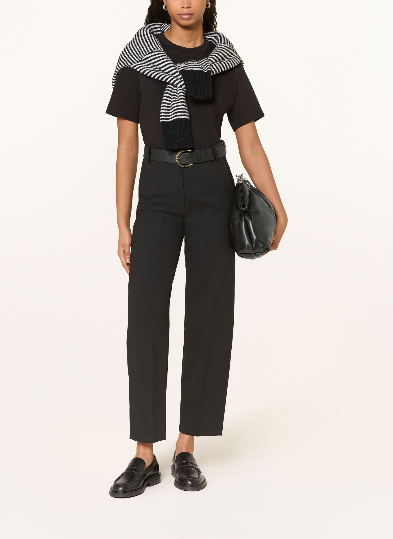 ARKET T-shirt: BLACK