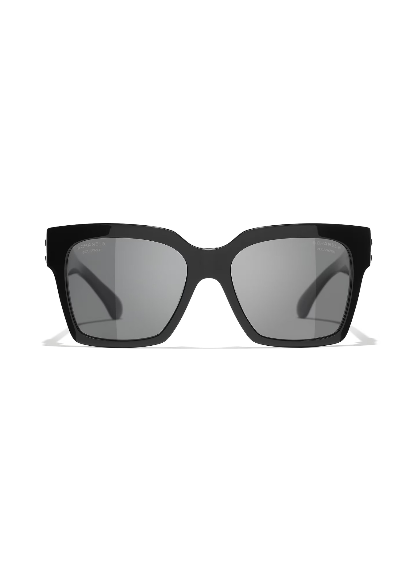 CHANEL Quadratische Sonnenbrille CH5557: SCHWARZ/ DUNKELGRAU POLARISIERT