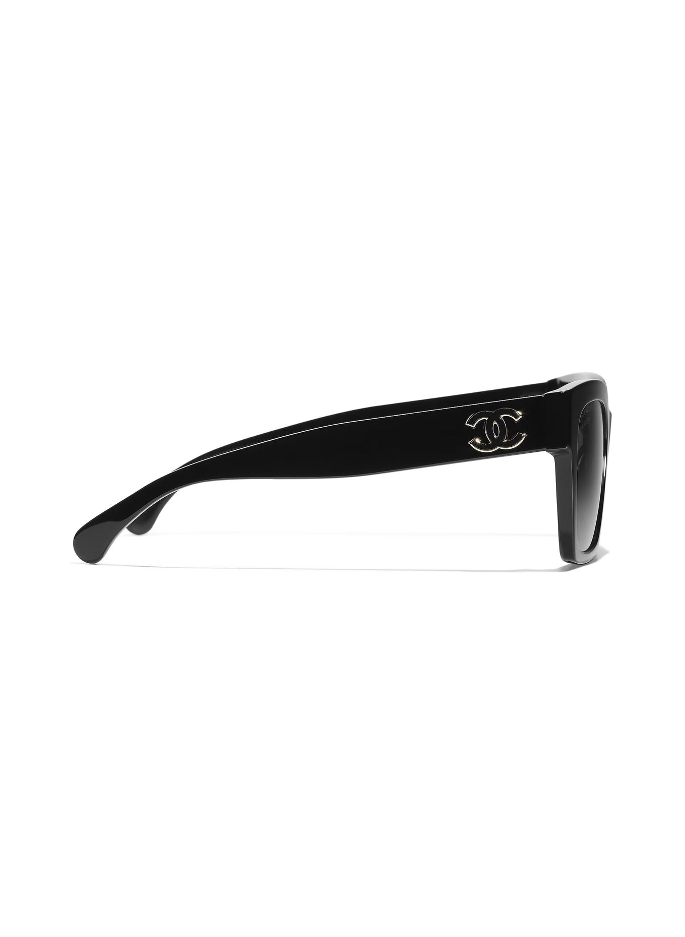 CHANEL Quadratische Sonnenbrille CH5557: SCHWARZ/ DUNKELGRAU POLARISIERT
