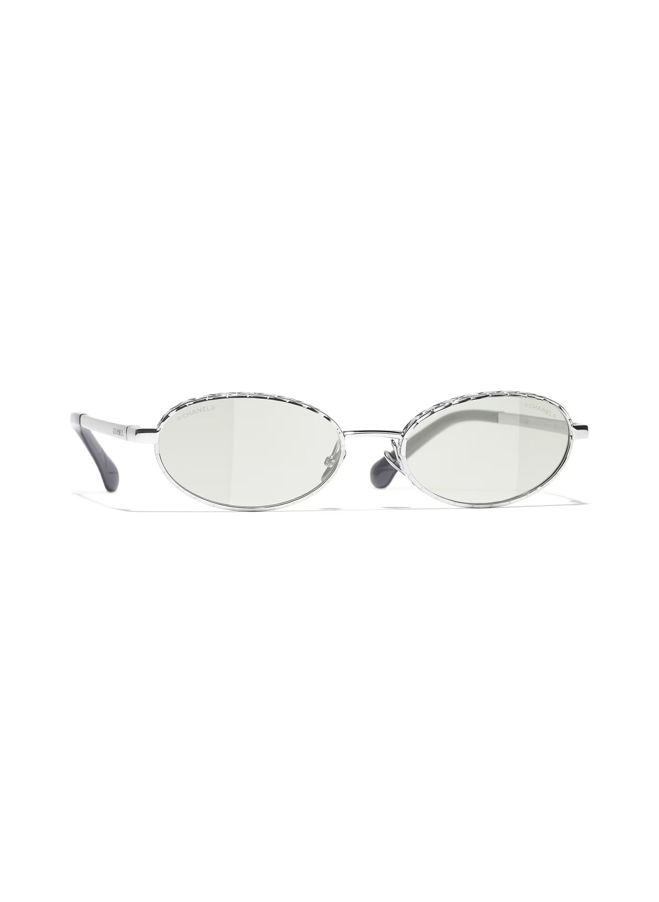 CHANEL Sonnenbrille CH2227S: SILBER/ HELLGRAU