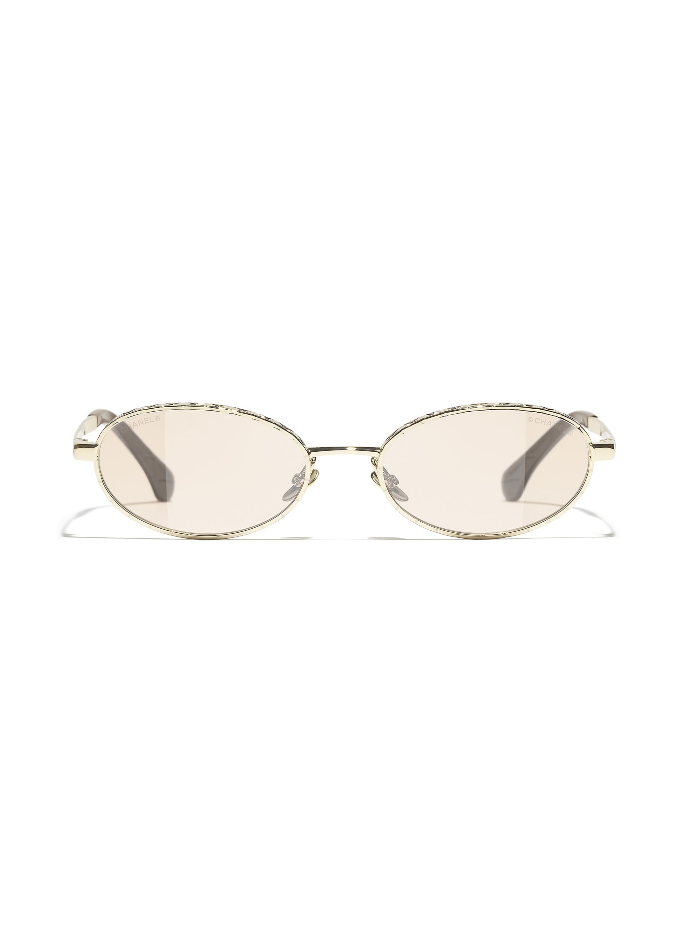 CHANEL Sonnenbrille CH2227S: GOLD/ HELLBRAUN
