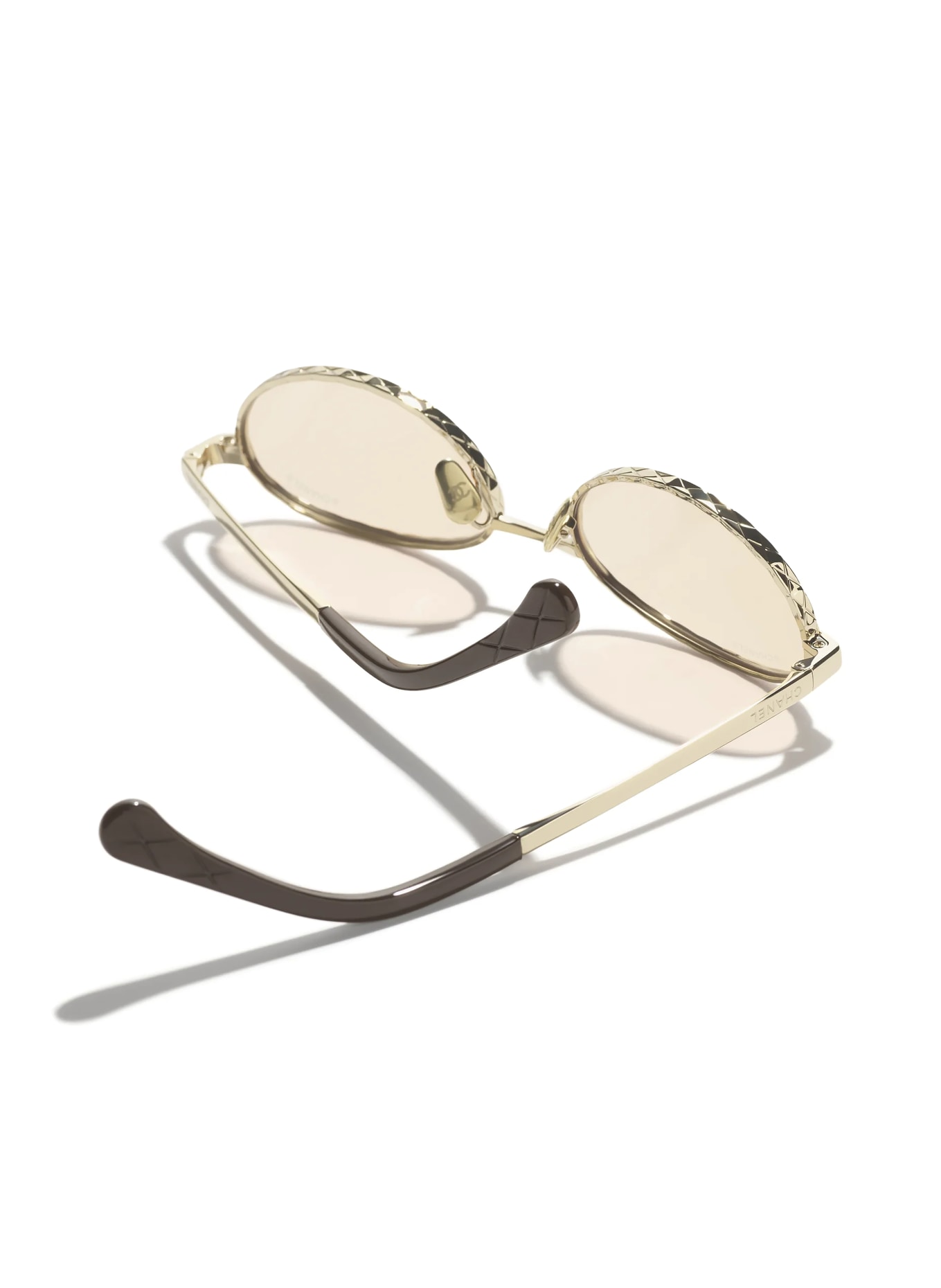 CHANEL Sonnenbrille CH2227S: GOLD/ HELLBRAUN