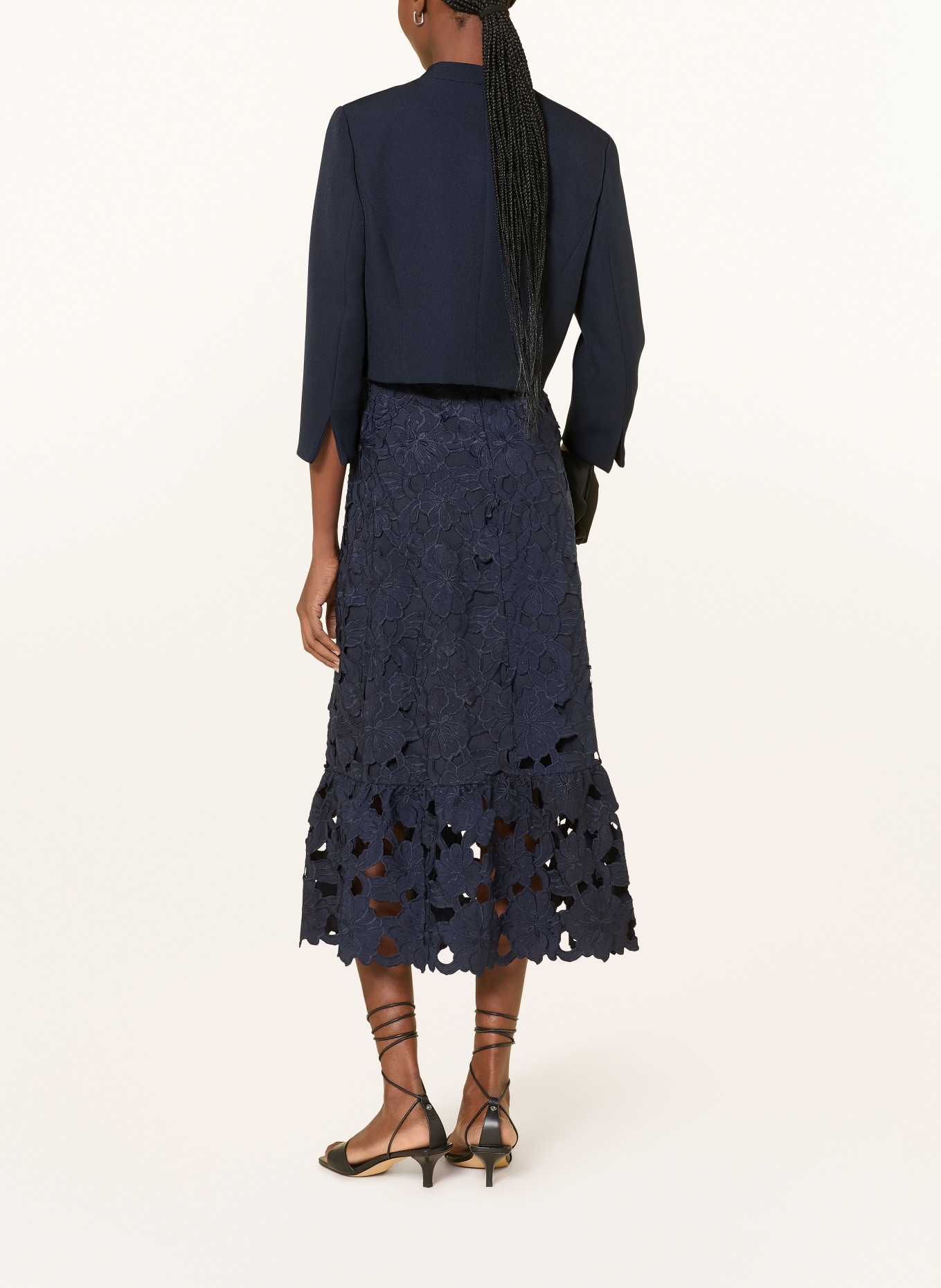 Phase Eight CATHERINE bolero with 3/4 sleeves: DARK BLUE