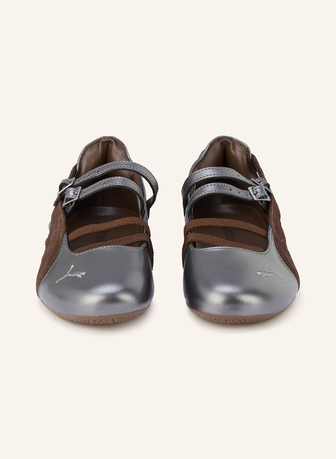 PUMA Mary Jane ballerina flats SPEEDCAT LUX: TAUPE / DARK BROWN