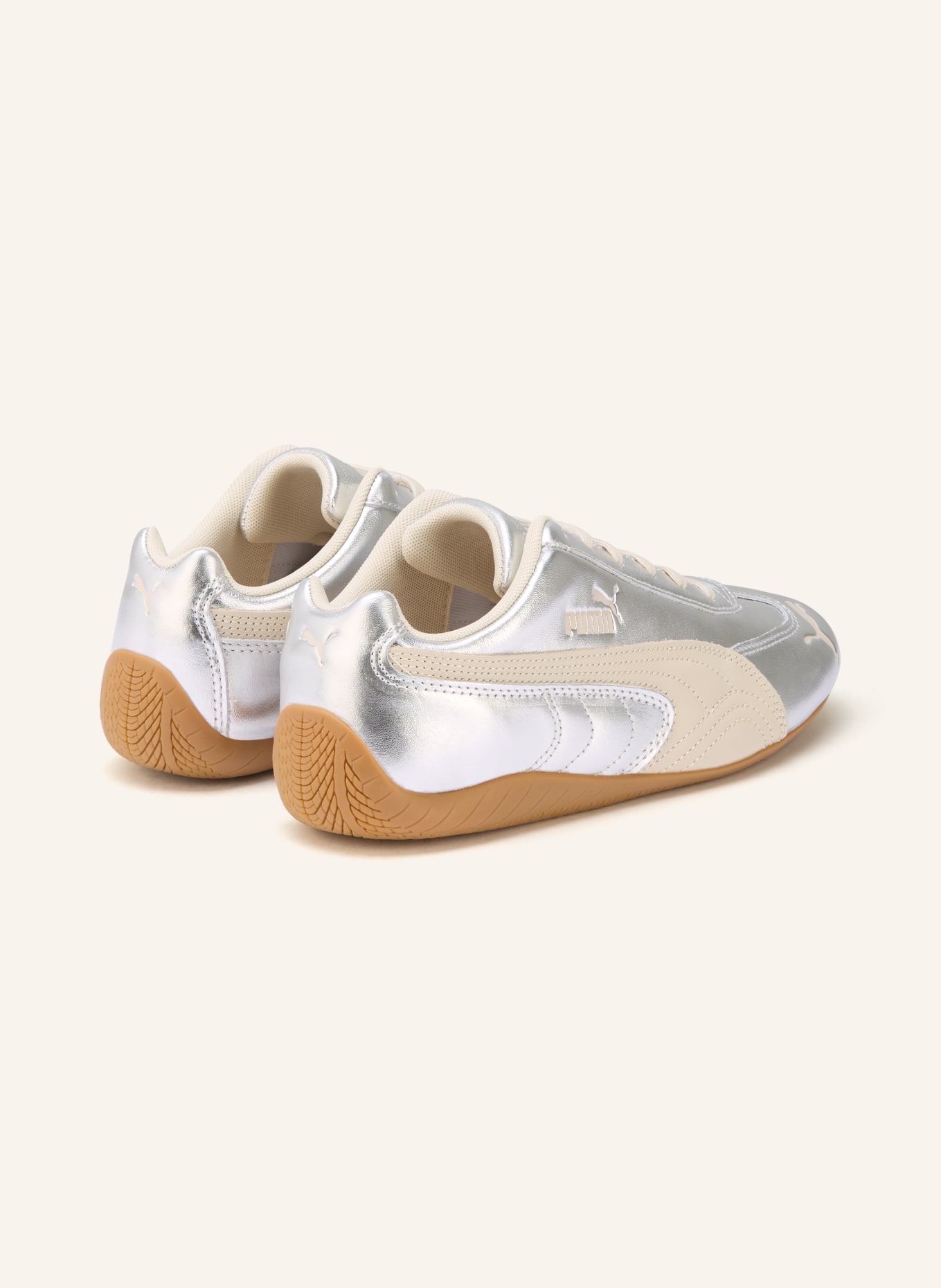 PUMA SPEEDCAT SILVER sneakers: SILVER / BEIGE